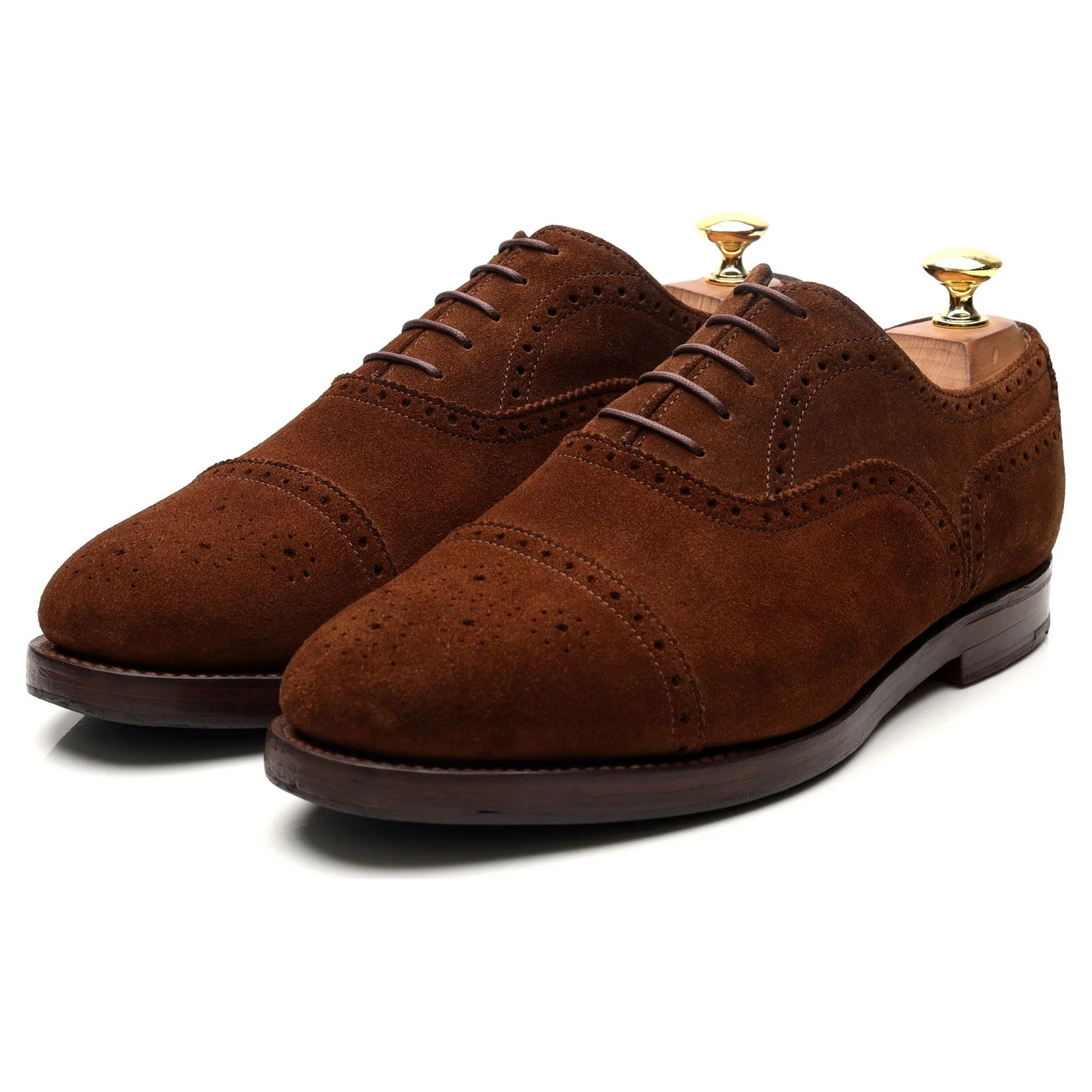 'Cranford 2' Brown Suede Oxford Semi Brogues UK 7.5 G