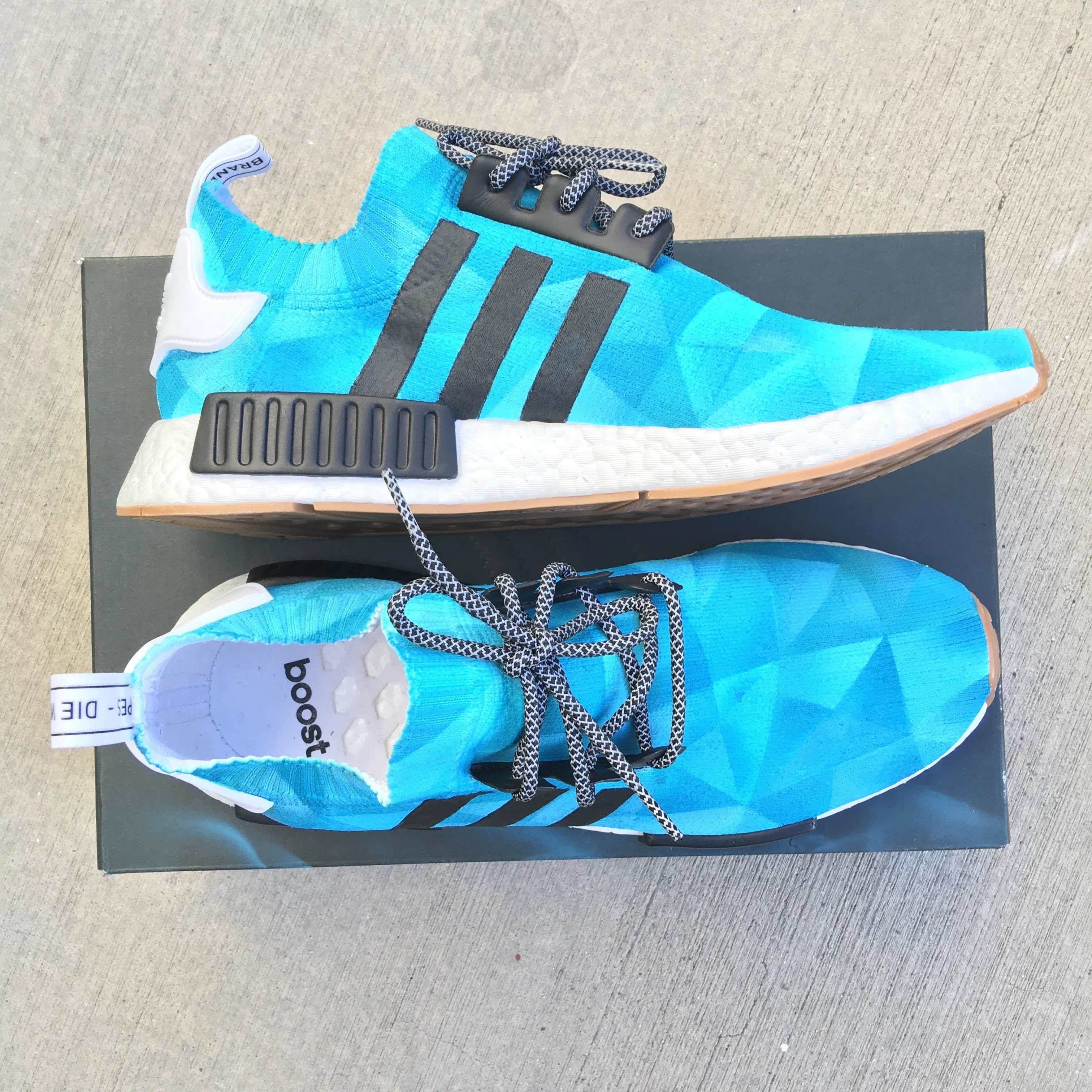 Custom Painted Monochromatic Adidas NMD Sneakers