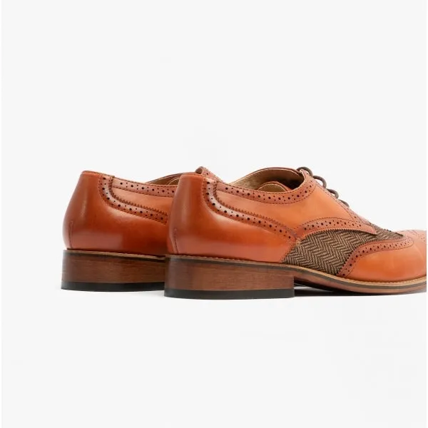 DANIEL Mens Lace Up Brogues Tan