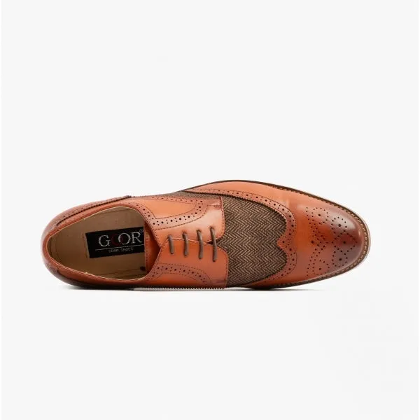 DANIEL Mens Lace Up Brogues Tan