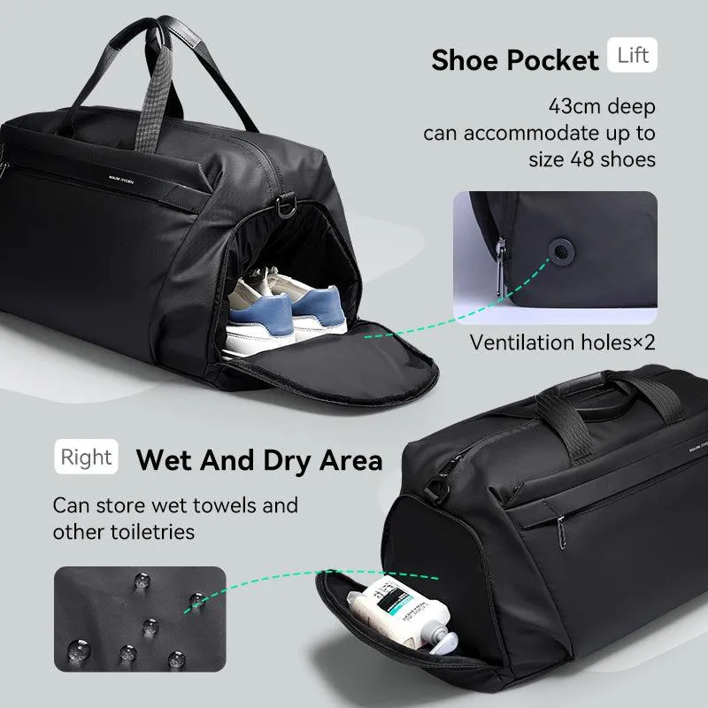 Deformable II: Leather Fitness Sports Handheld Crossbody Multifunctional Bag