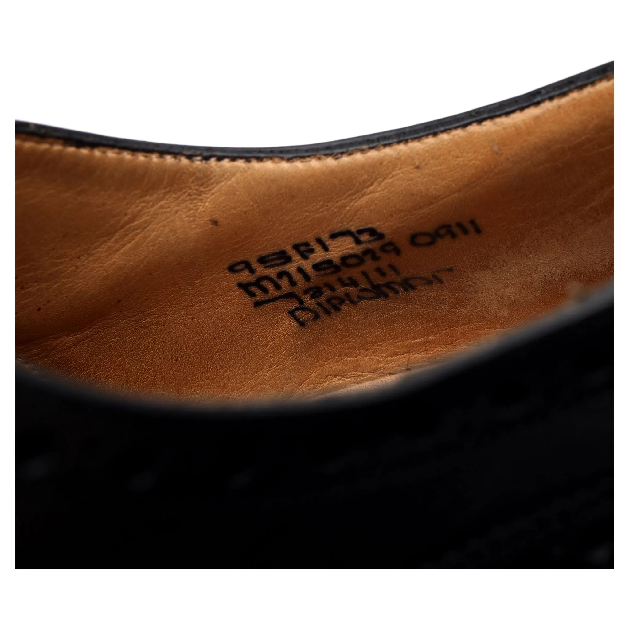 'Diplomat' Black Leather Oxford Brogues UK 9.5 F