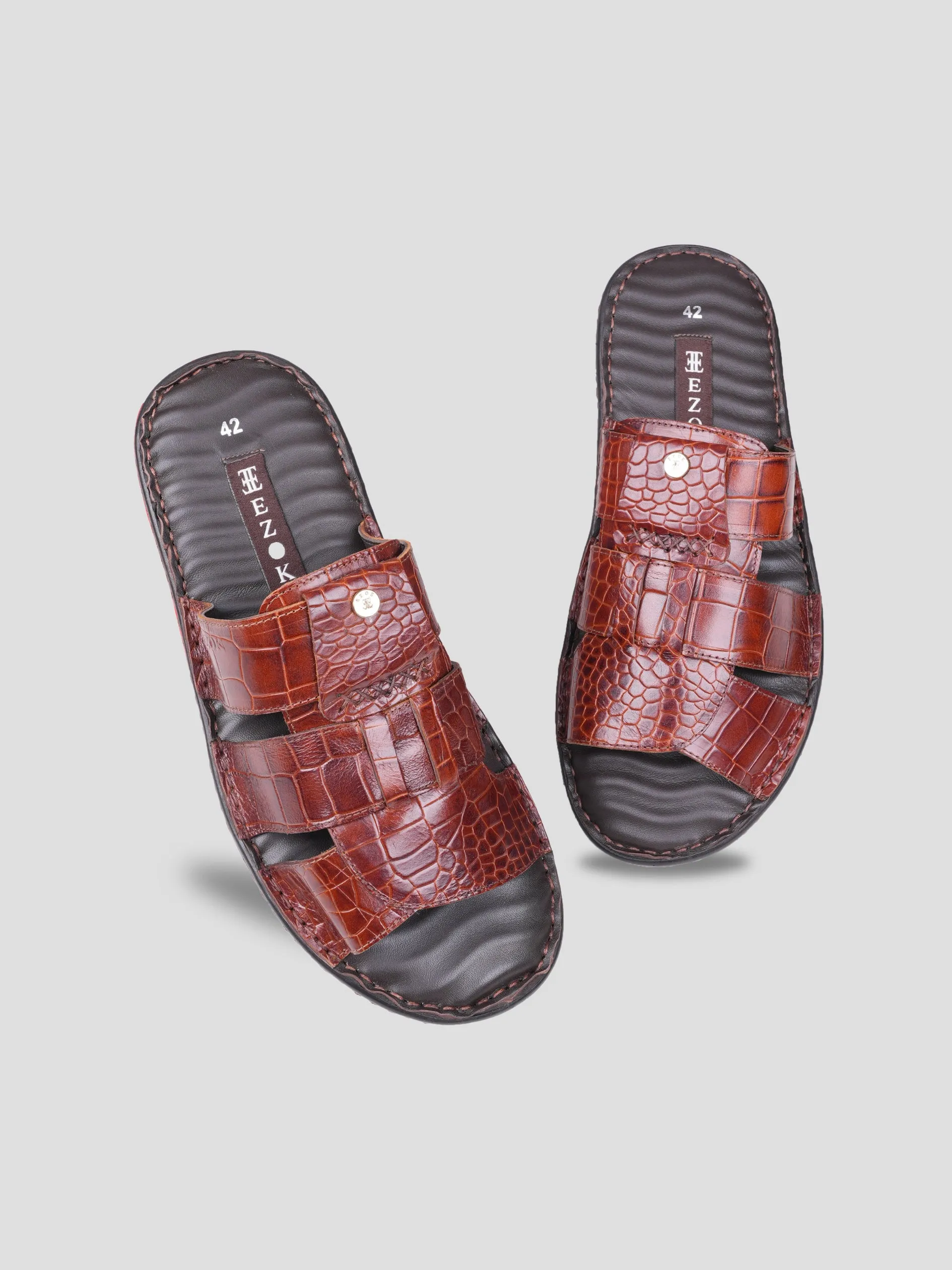 Ezok Leather Casual Sandals for men