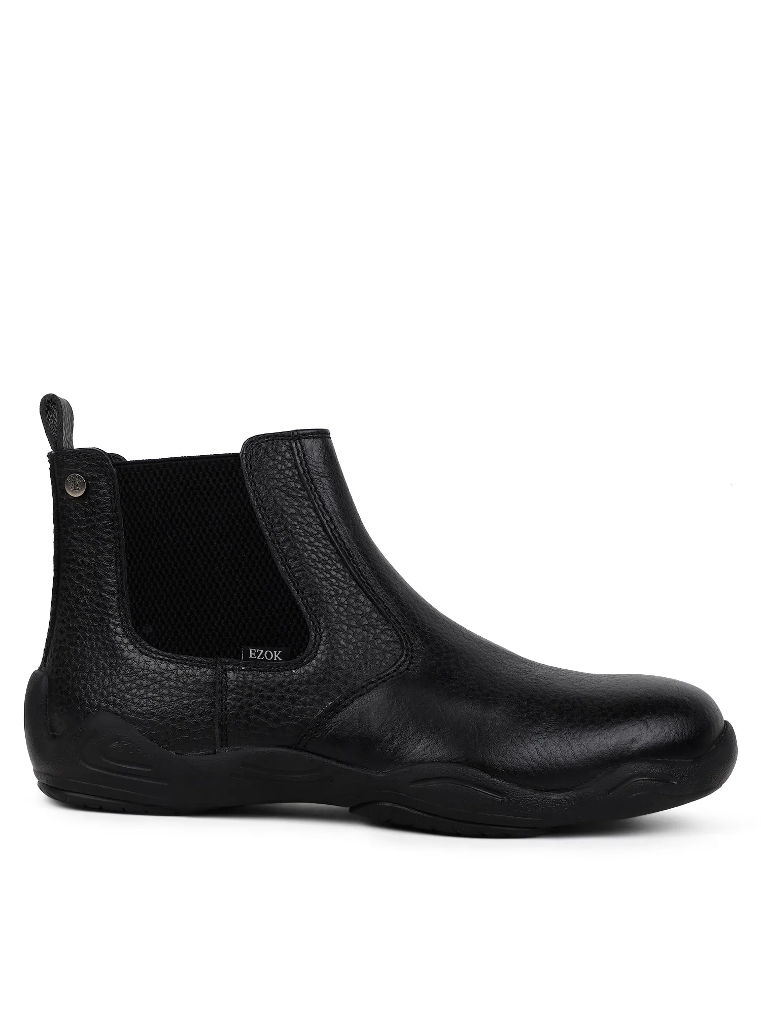 Ezok Strech black chelsea casual booots shoes