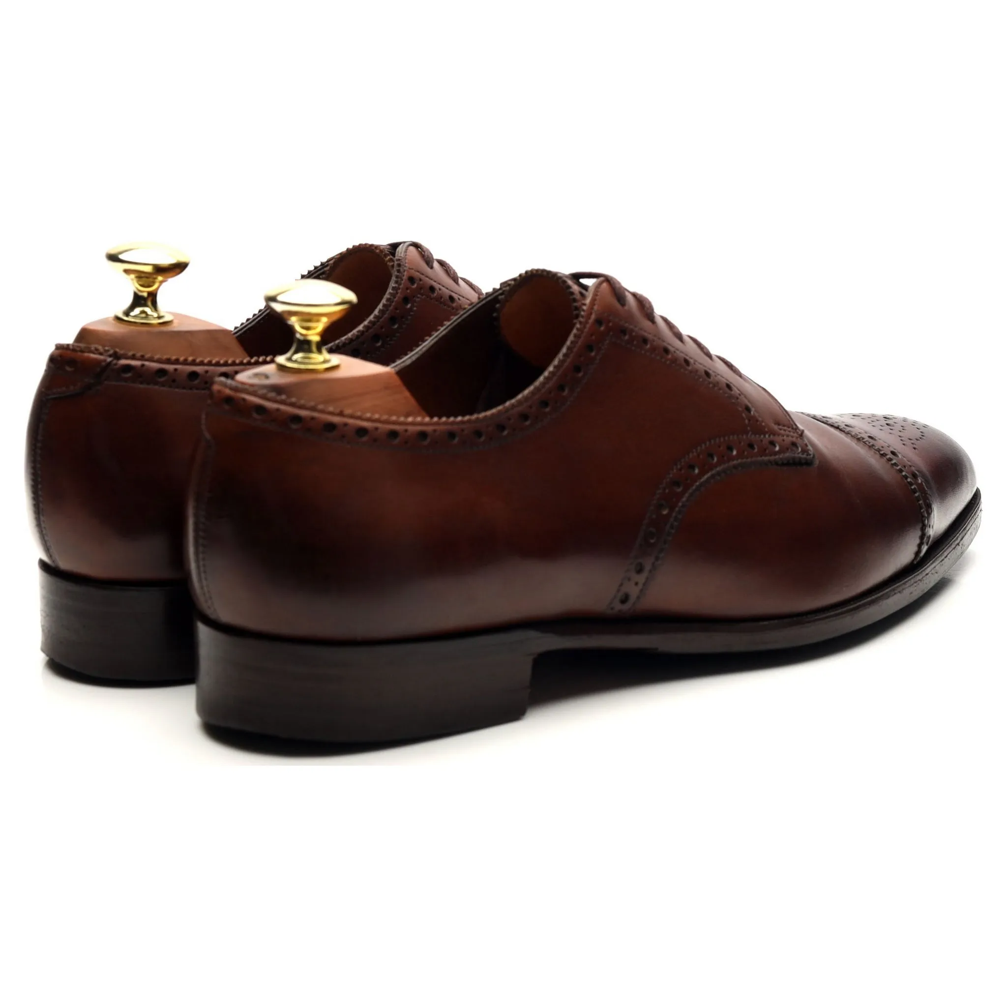 Foster & Son Brown Leather Derby Brogues UK 7.5 E