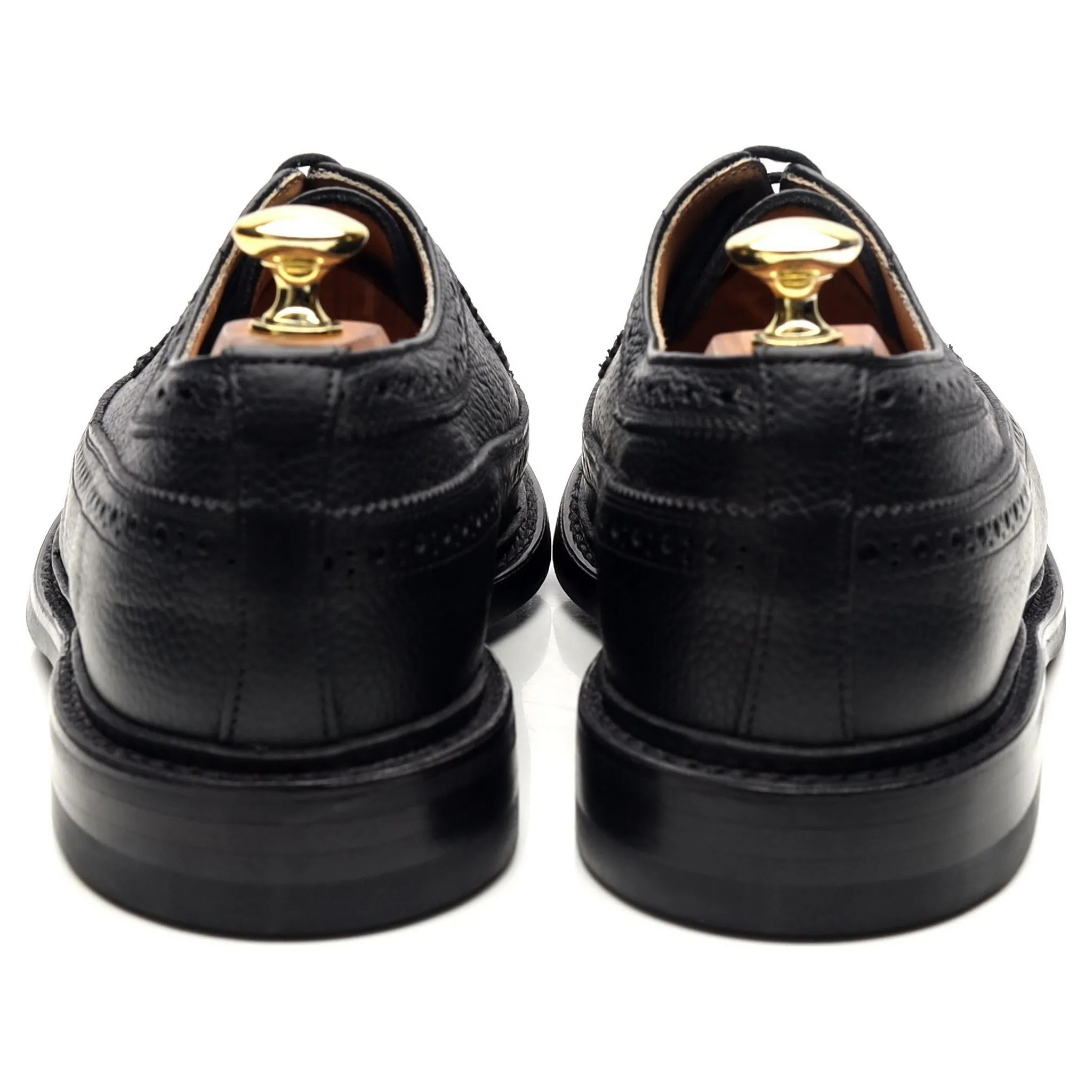 'Fulton' Black Leather Derby Brogues UK 7