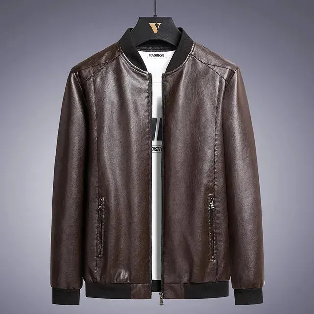 Funki Buys | Jackets | Men's Faux Leather Slim Fit  Dress Jackets