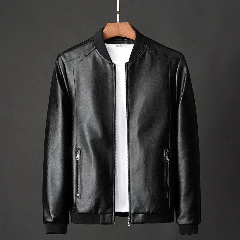 Funki Buys | Jackets | Men's Faux Leather Slim Fit  Dress Jackets