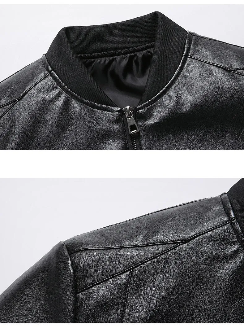 Funki Buys | Jackets | Men's Faux Leather Slim Fit  Dress Jackets