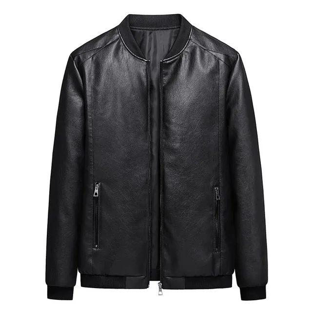 Funki Buys | Jackets | Men's Faux Leather Slim Fit  Dress Jackets