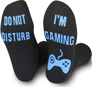 Gaming Socks I Am Busy Gaming Do Not Disturb Gamer Funny Gifts Ideas for Boys,Men,Gamer,Teen,Brother,Husband,Dad,Boyfriend