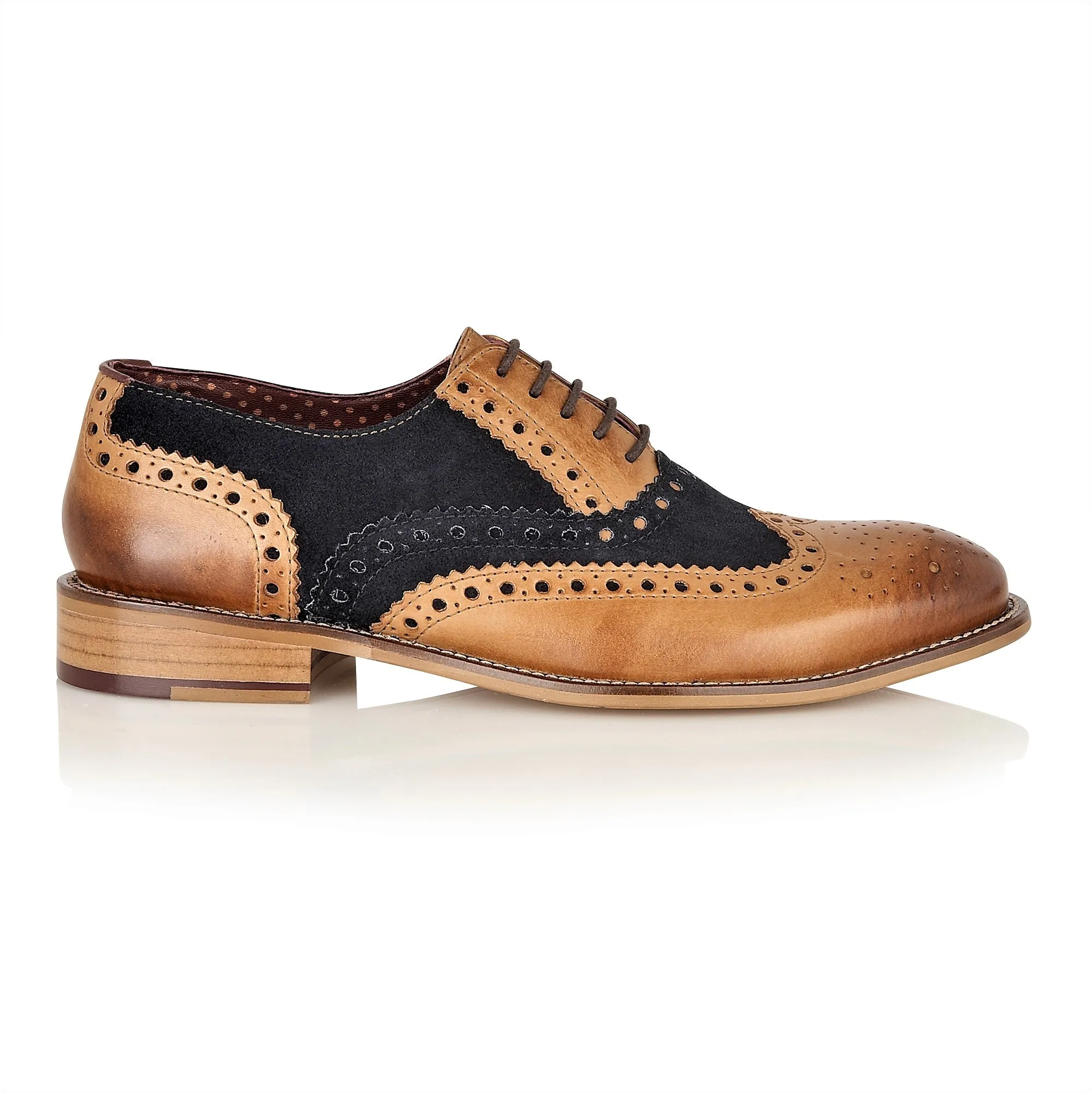 Gatsby Brogue Tan / Navy