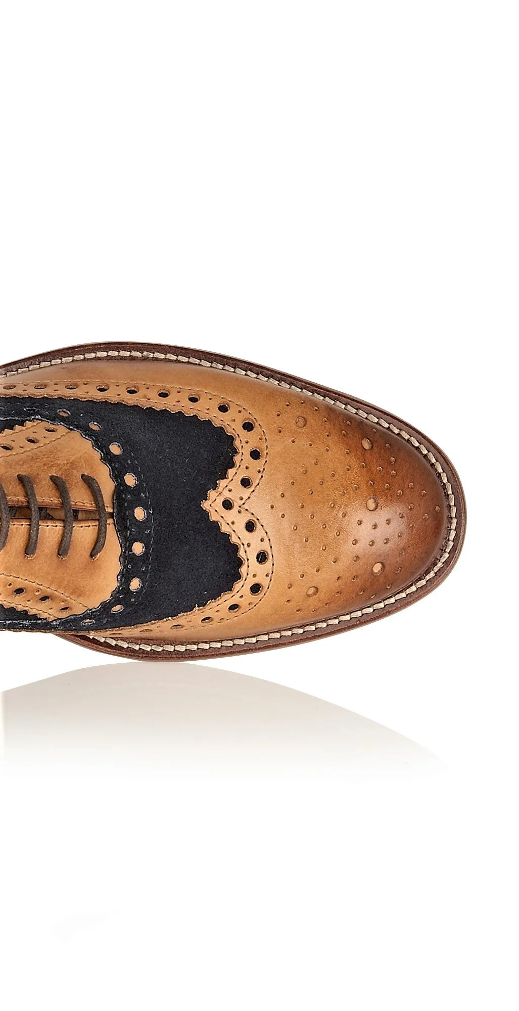 Gatsby Brogue Tan / Navy