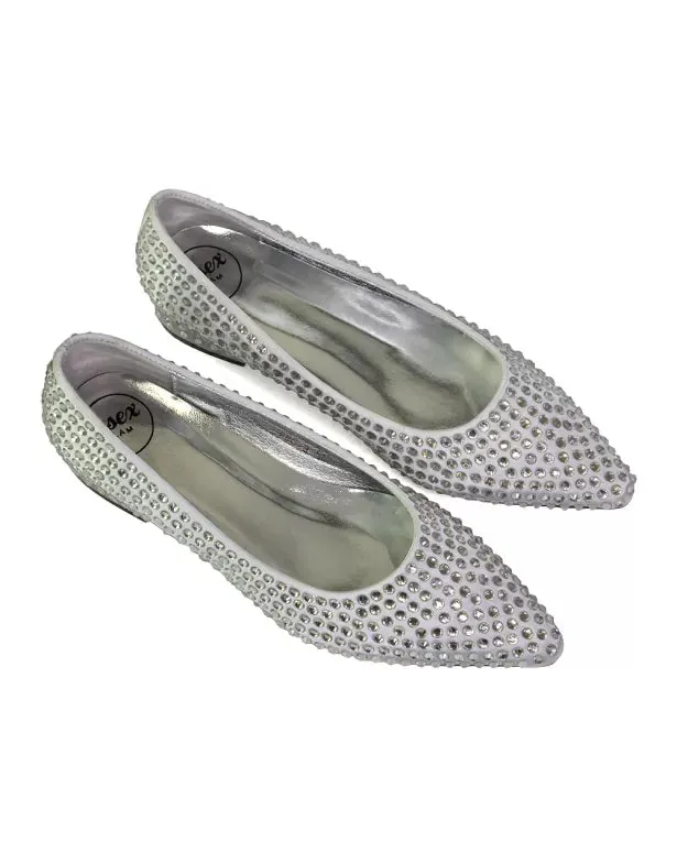 Gemini Diamante Sparkly Heels Wedding Shoes Bridal Heels in Silver