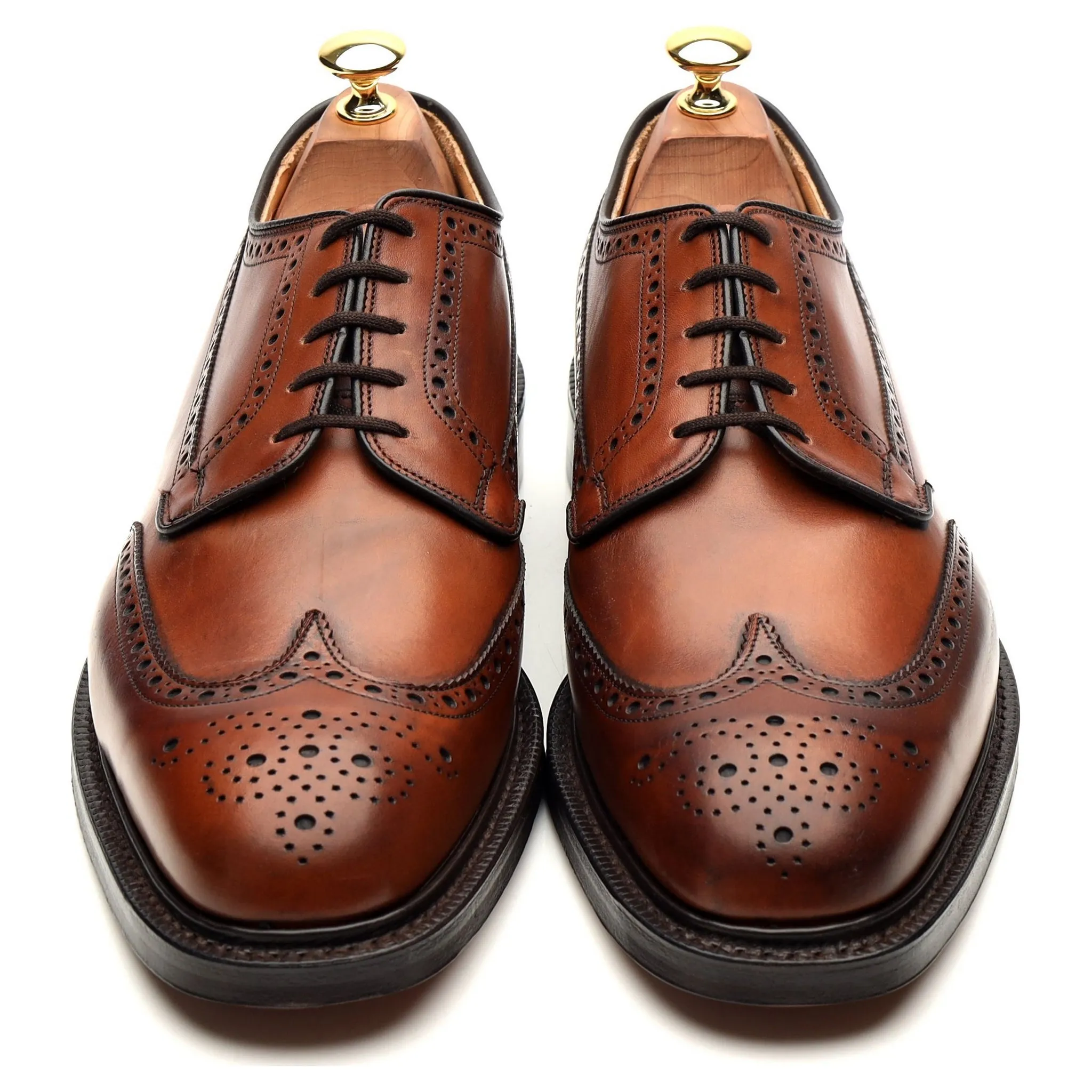 'Grafton' Brown Leather Derby Brogues UK 9 G