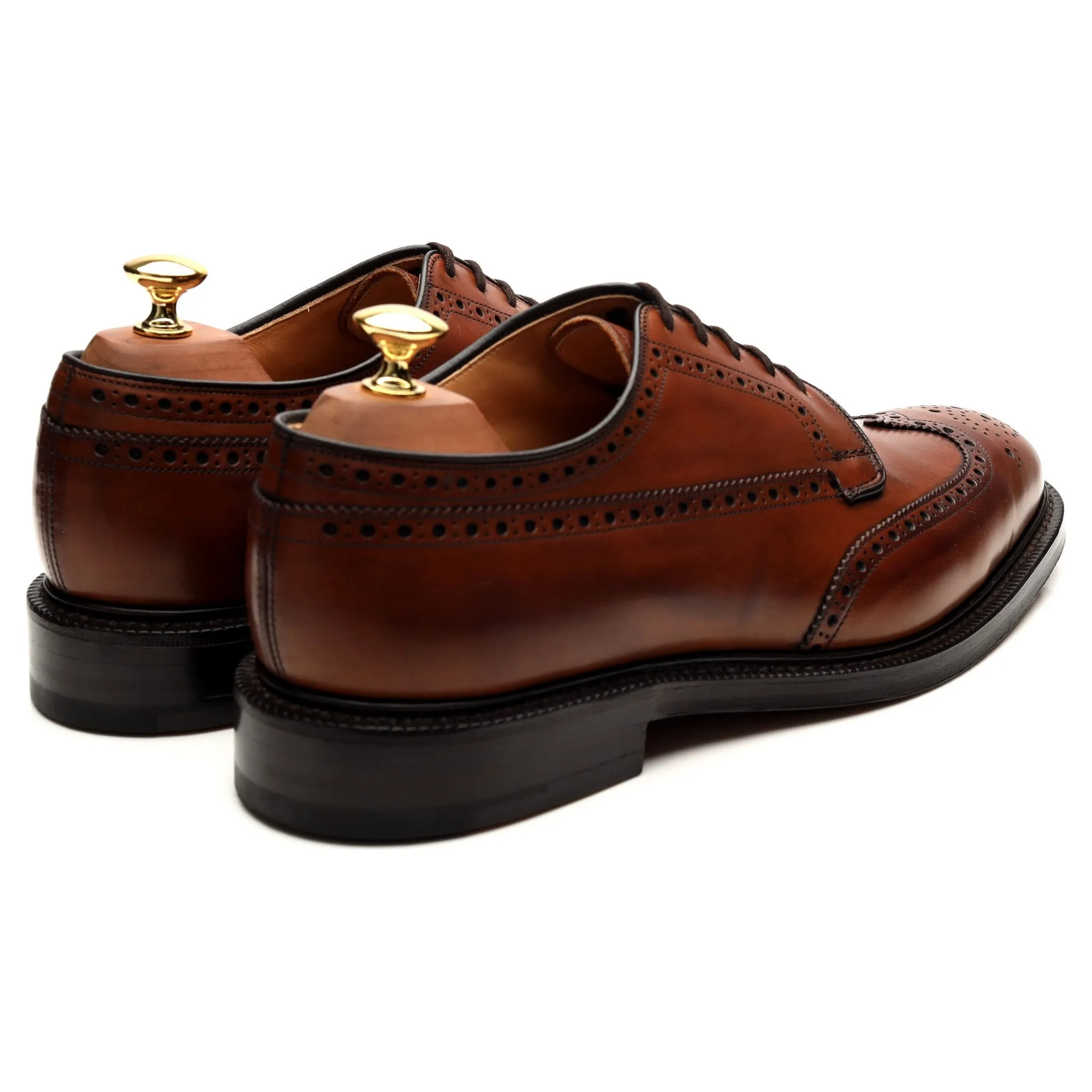 'Grafton' Brown Leather Derby Brogues UK 9 G