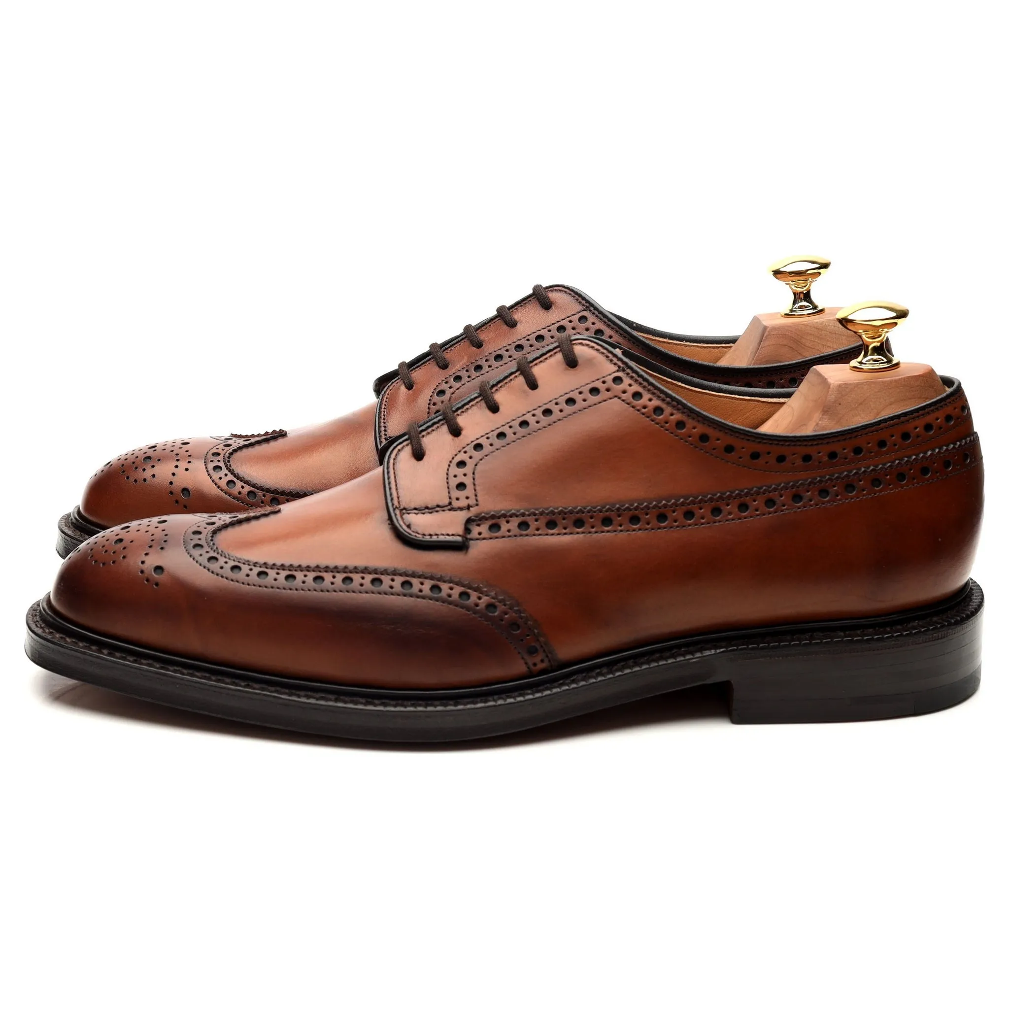 'Grafton' Brown Leather Derby Brogues UK 9 G