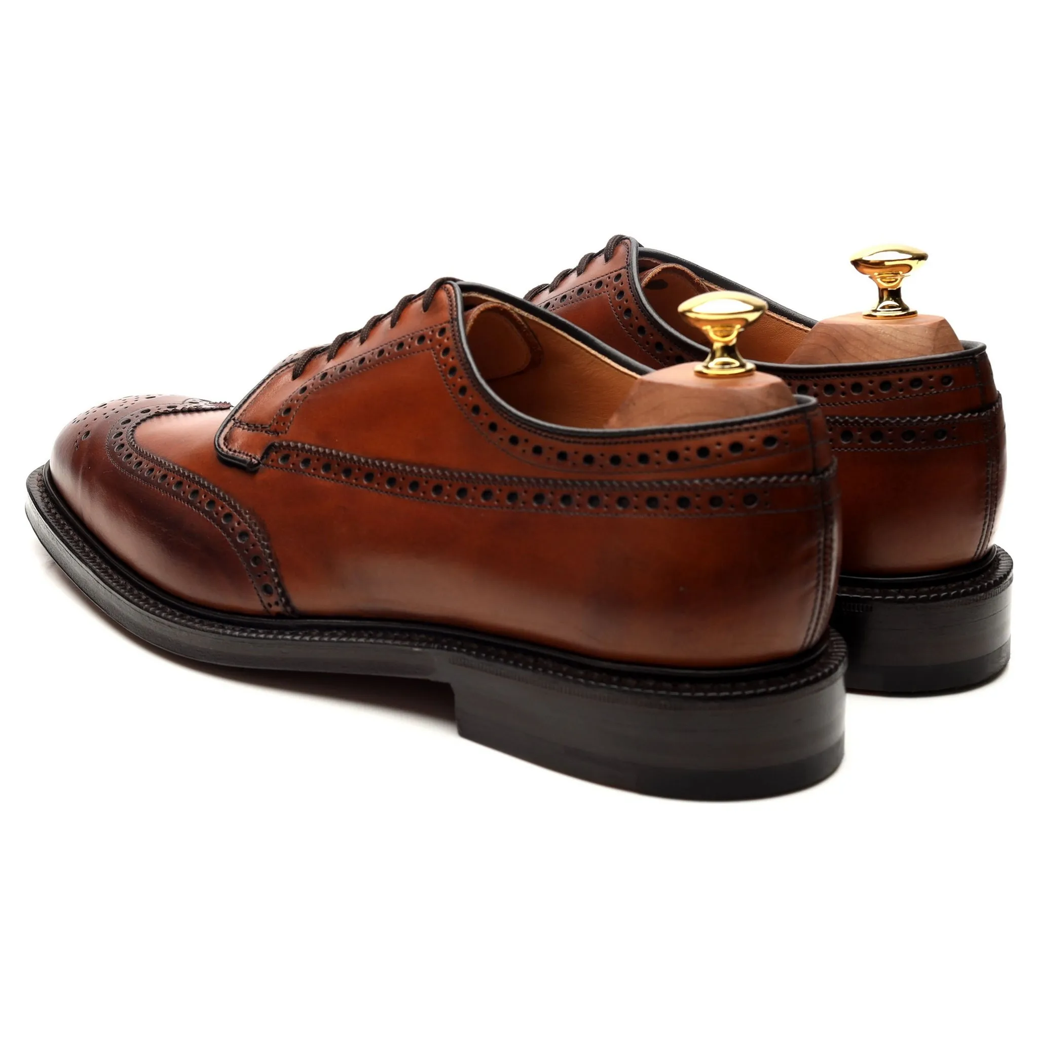 'Grafton' Brown Leather Derby Brogues UK 9 G