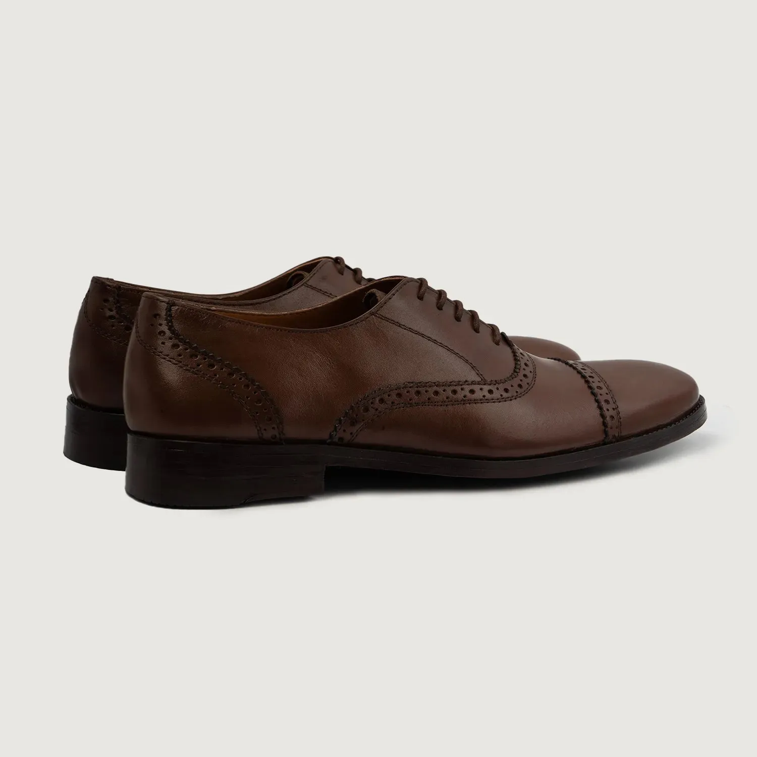 Greyson Brogues Oxford Brown Leather Shoes