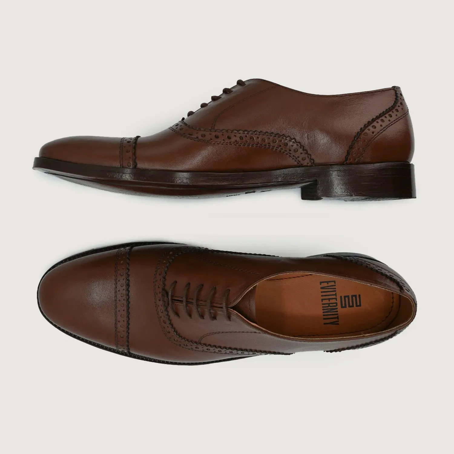 Greyson Brogues Oxford Brown Leather Shoes