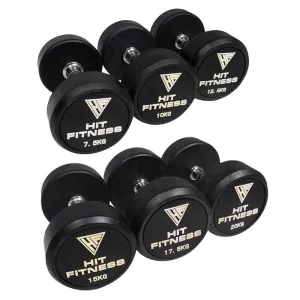 Hit Fitness Round Dumbbells - from 7.5kg to 20kg | Bundle