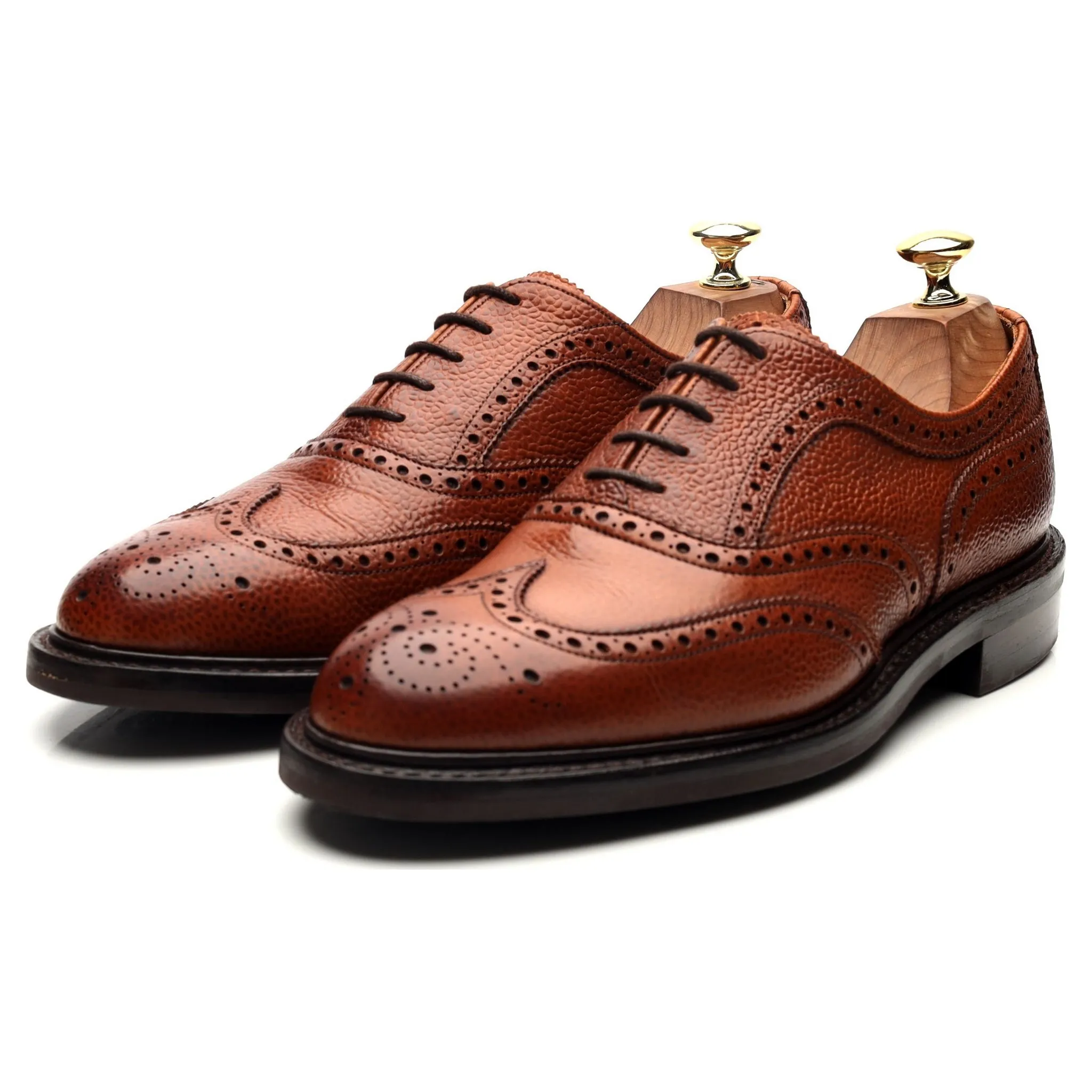 'Hythe ll' Tan Brown Leather Oxford Brogues UK 7 F