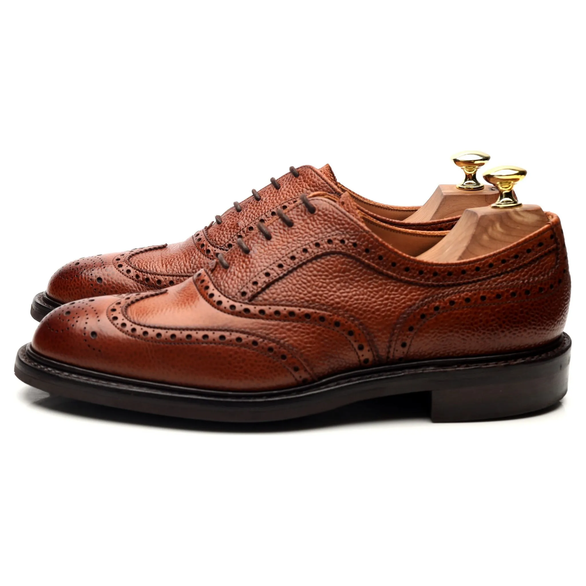 'Hythe ll' Tan Brown Leather Oxford Brogues UK 7 F