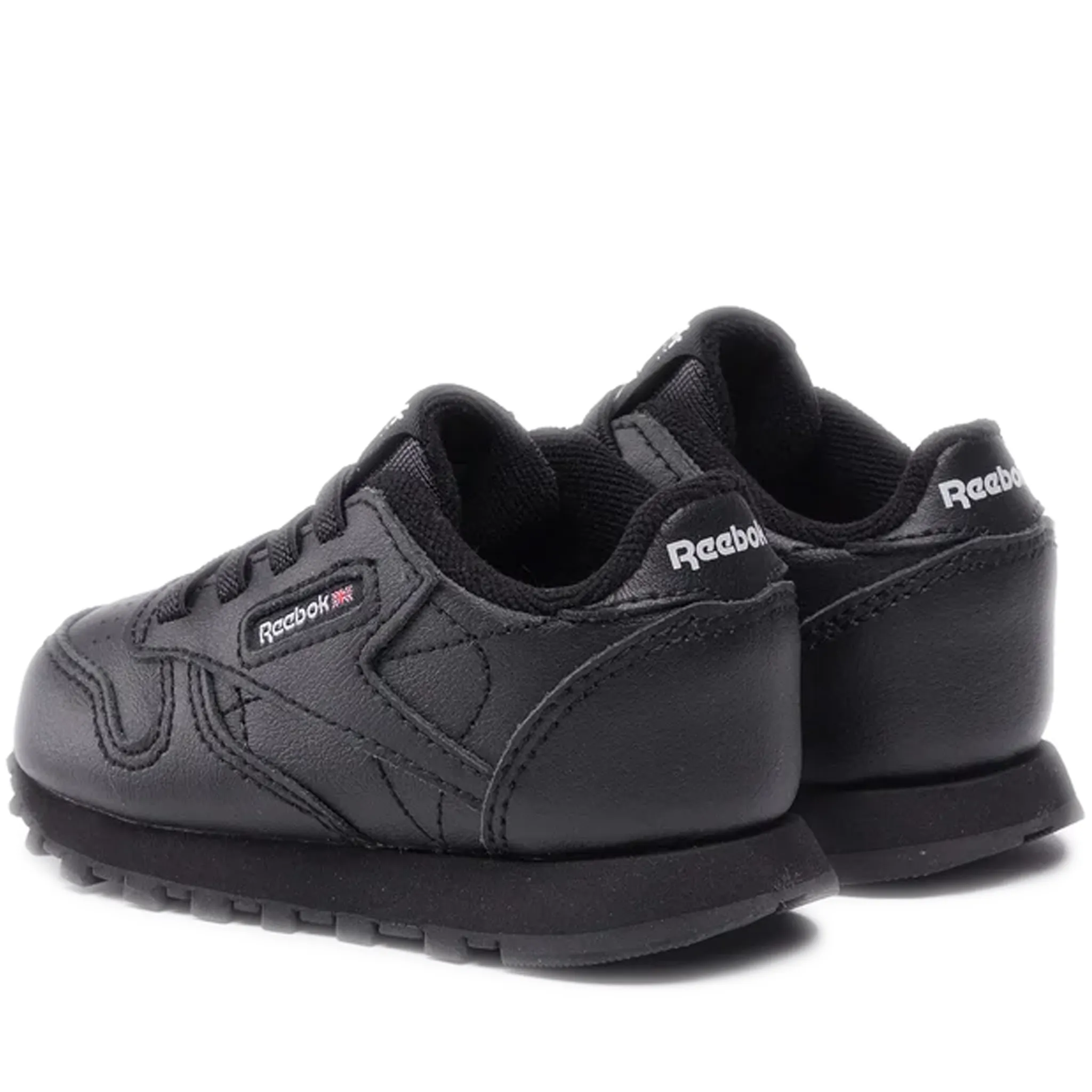 Infants Reebok Classic Leather Shoes - Core Black / Core Black / Core Black