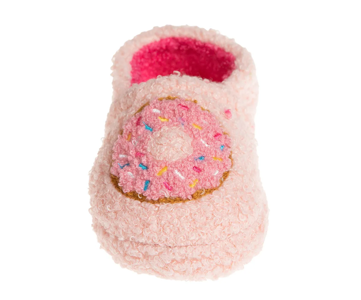 Kensie Toddler Girl's Warm Sherpa Little Girls Fuzzy Slippers, Cute Stuff for Kids with Cute Patch - Toddler Shoes for Girls