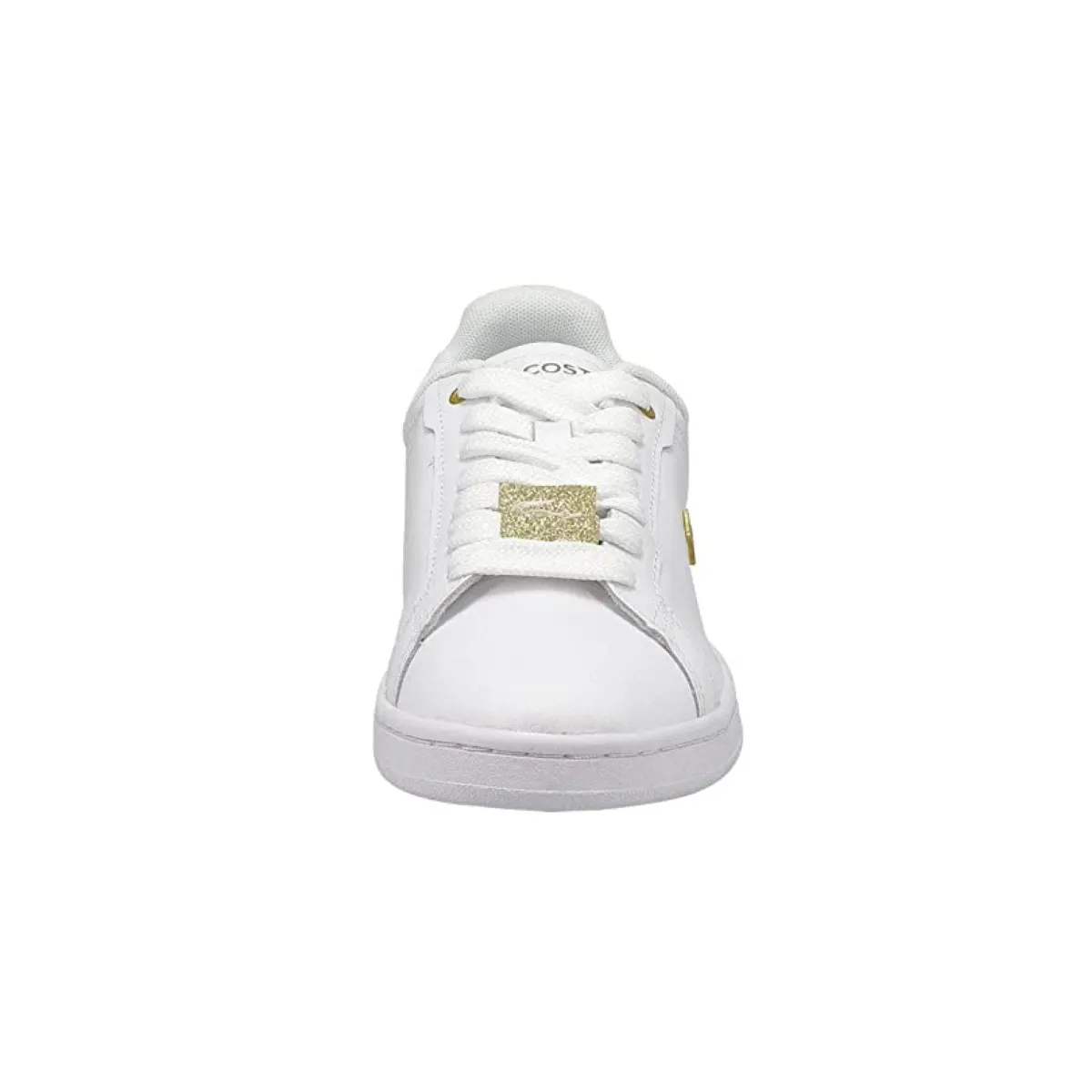 LACOSTE 7-45SFA0055216 CARNABY PRO 123 WMN'S (Medium) White/Gold Leather & Synthetic Lifestyle Shoes