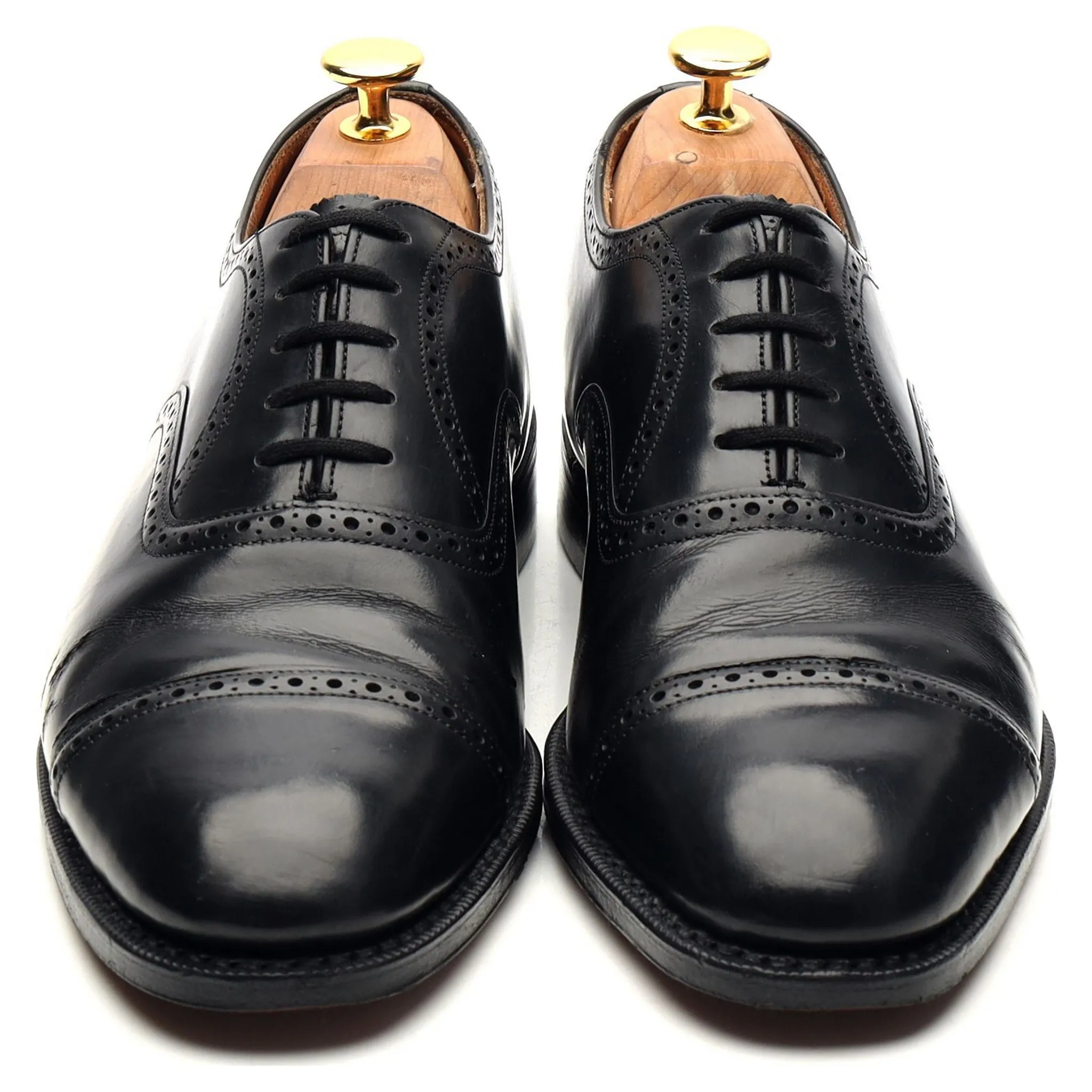 'Legate' Black Leather Oxford UK 6 G