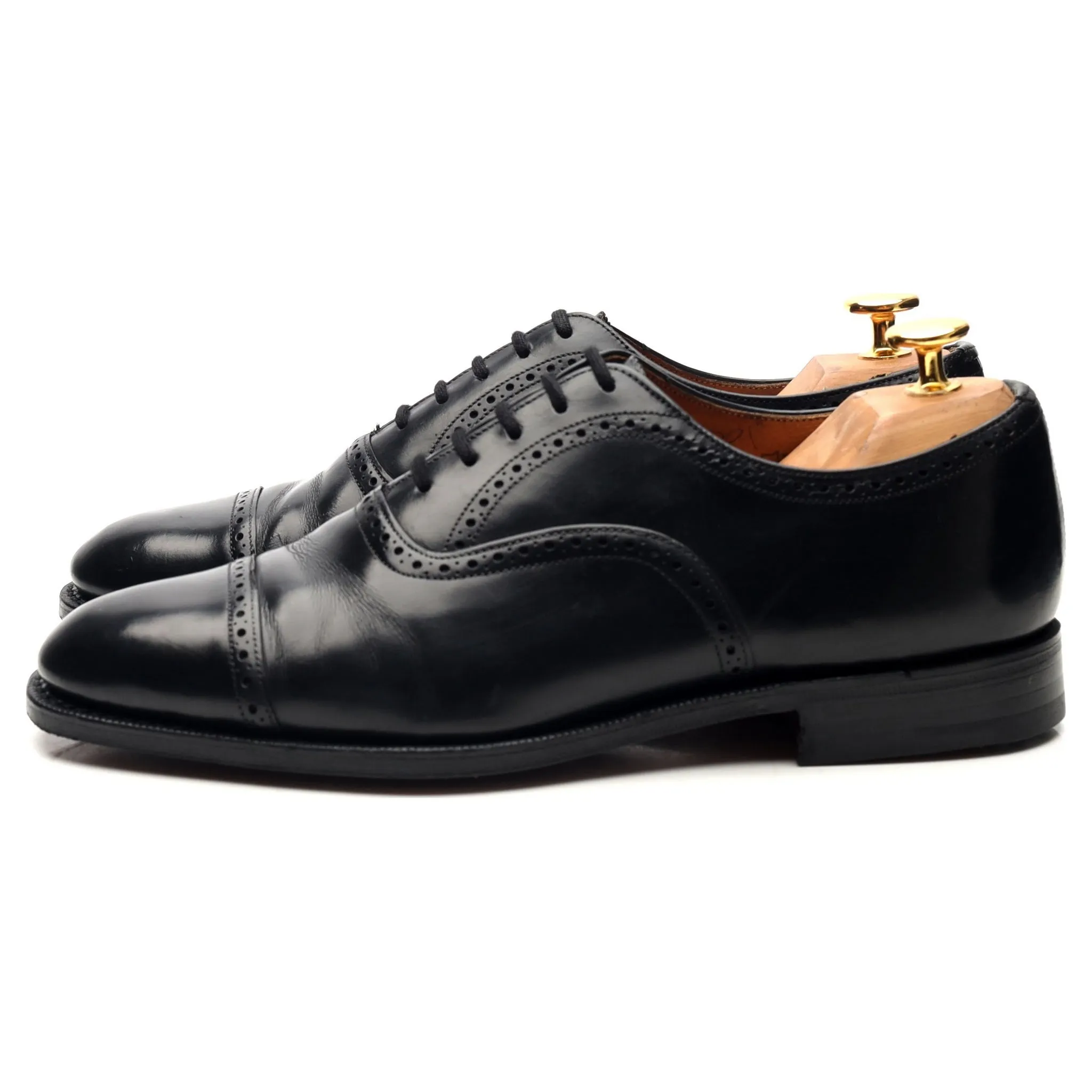 'Legate' Black Leather Oxford UK 6 G