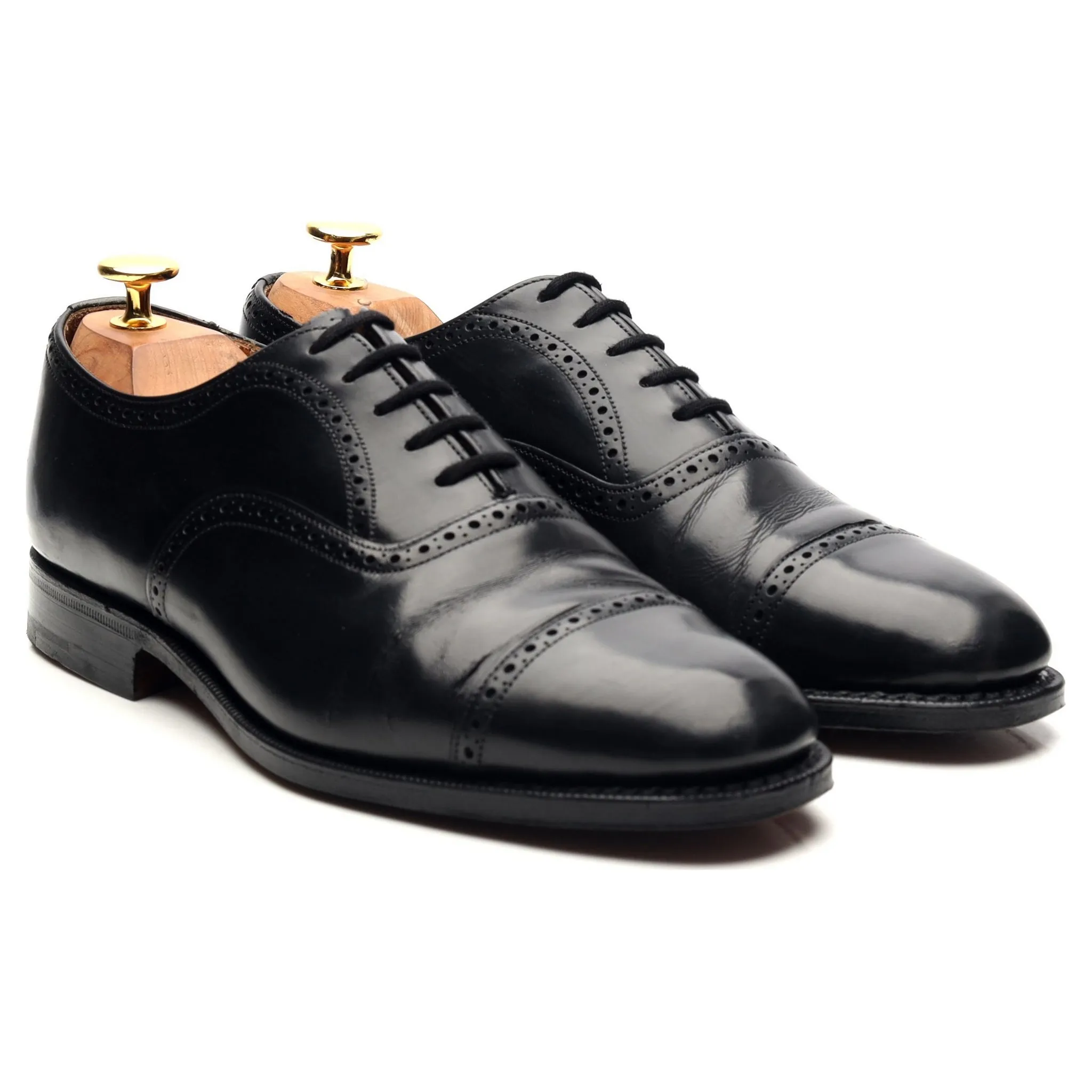 'Legate' Black Leather Oxford UK 6 G