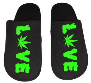 Love Medical Marijuana mmj medicinal weed 4:20 mary Jane Men's Slippers / House Shoes slides weed head dope dad husband gift