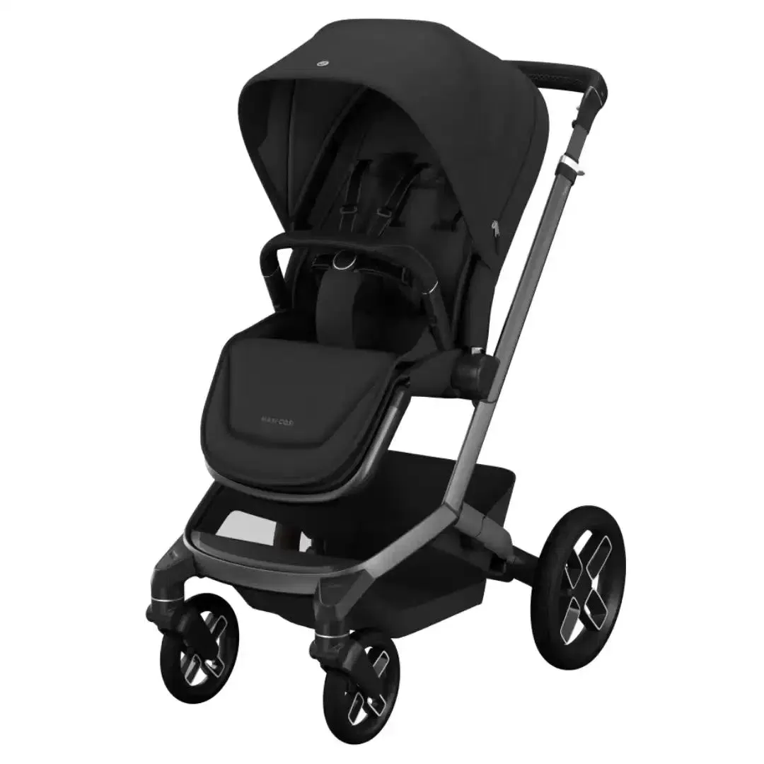 Maxi Cosi Fame 9 Piece Complete Bundle - Luxe Twillic Black