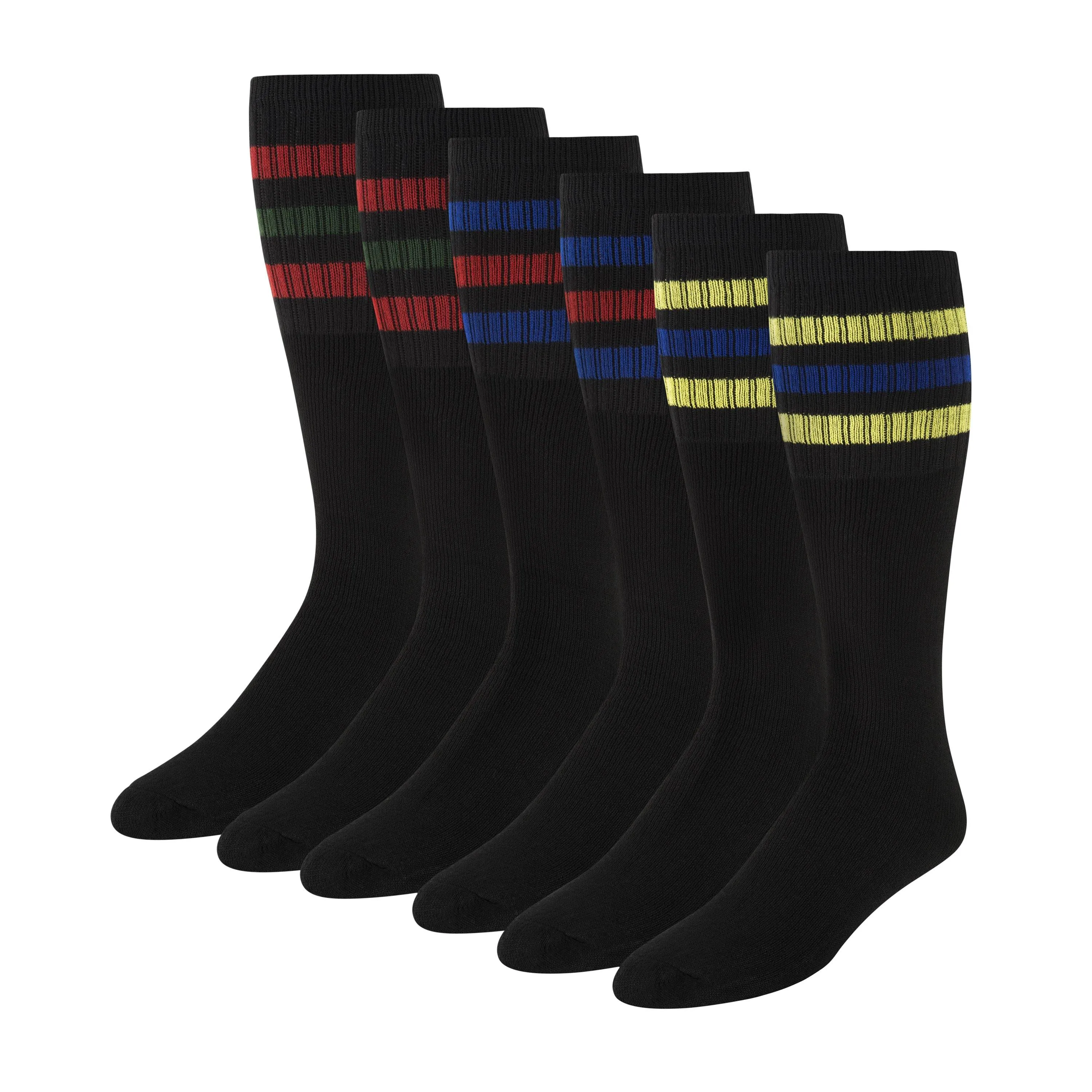 Men's 24" Striped Tube Socks (6-Pair)