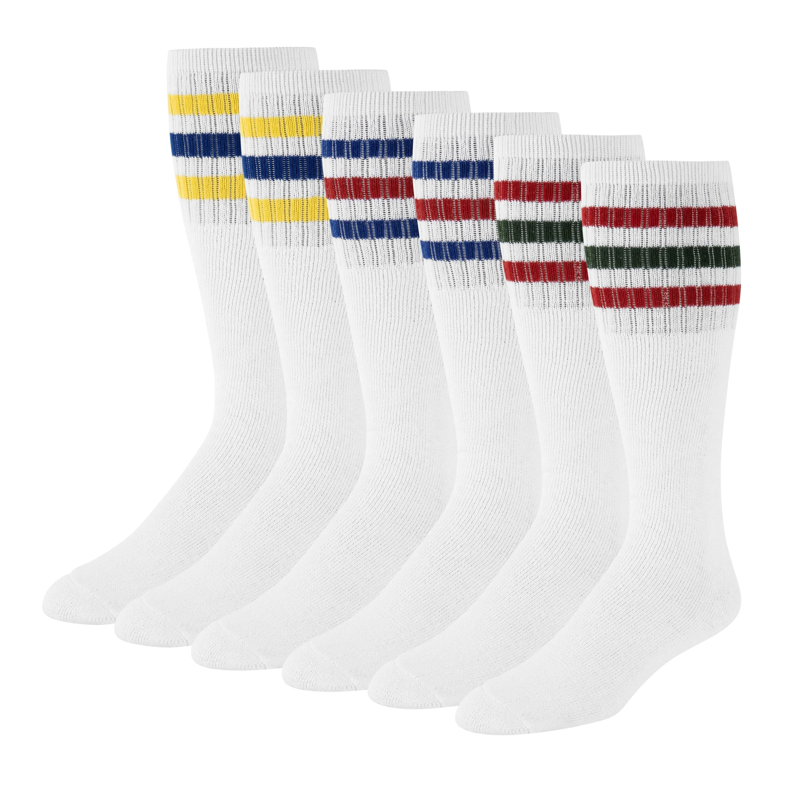 Men's 24" Striped Tube Socks (6-Pair)