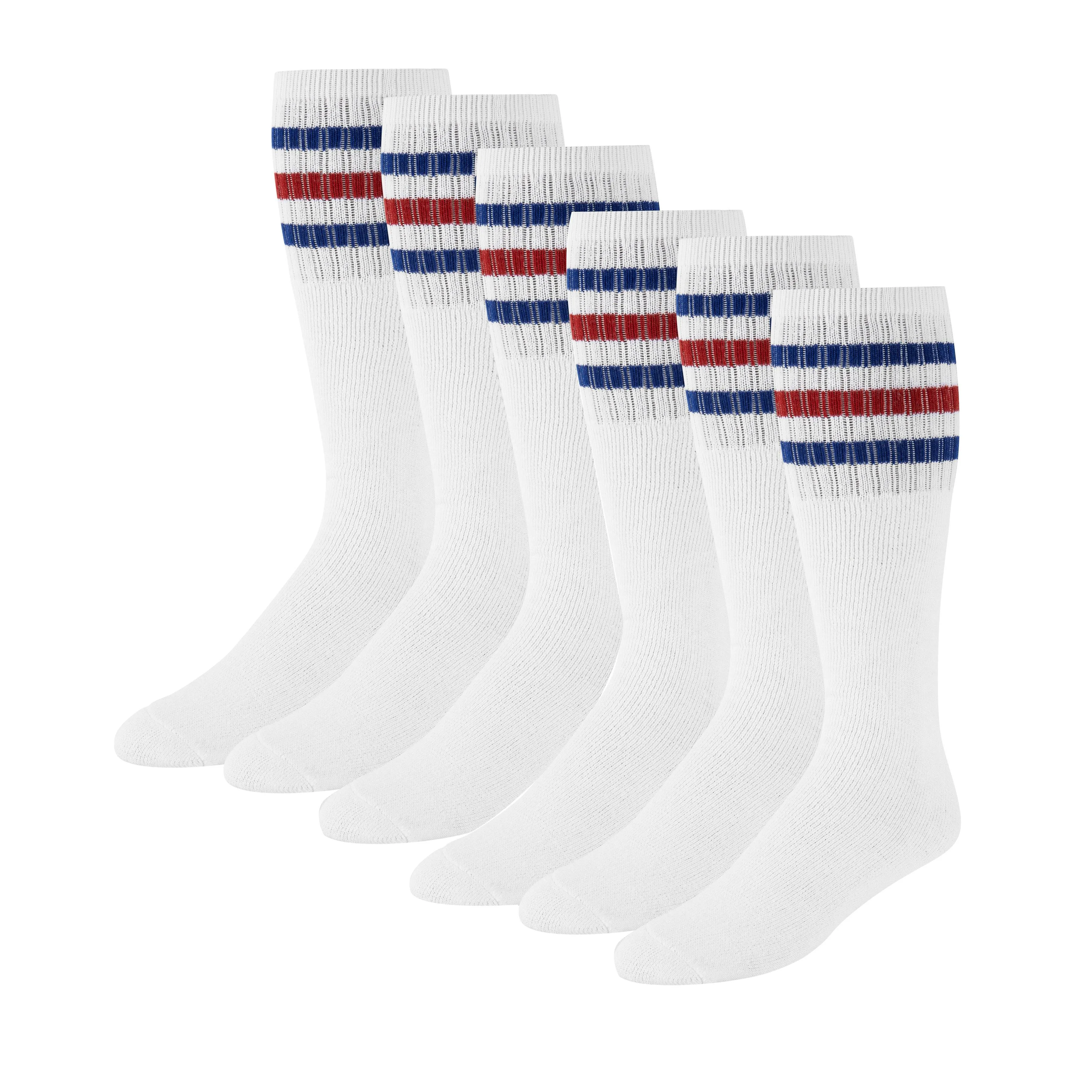 Men's 24" Striped Tube Socks (6-Pair)