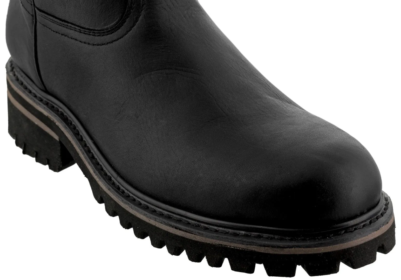 Mens 700TR2 Black Leather Construction Durable Work Boots