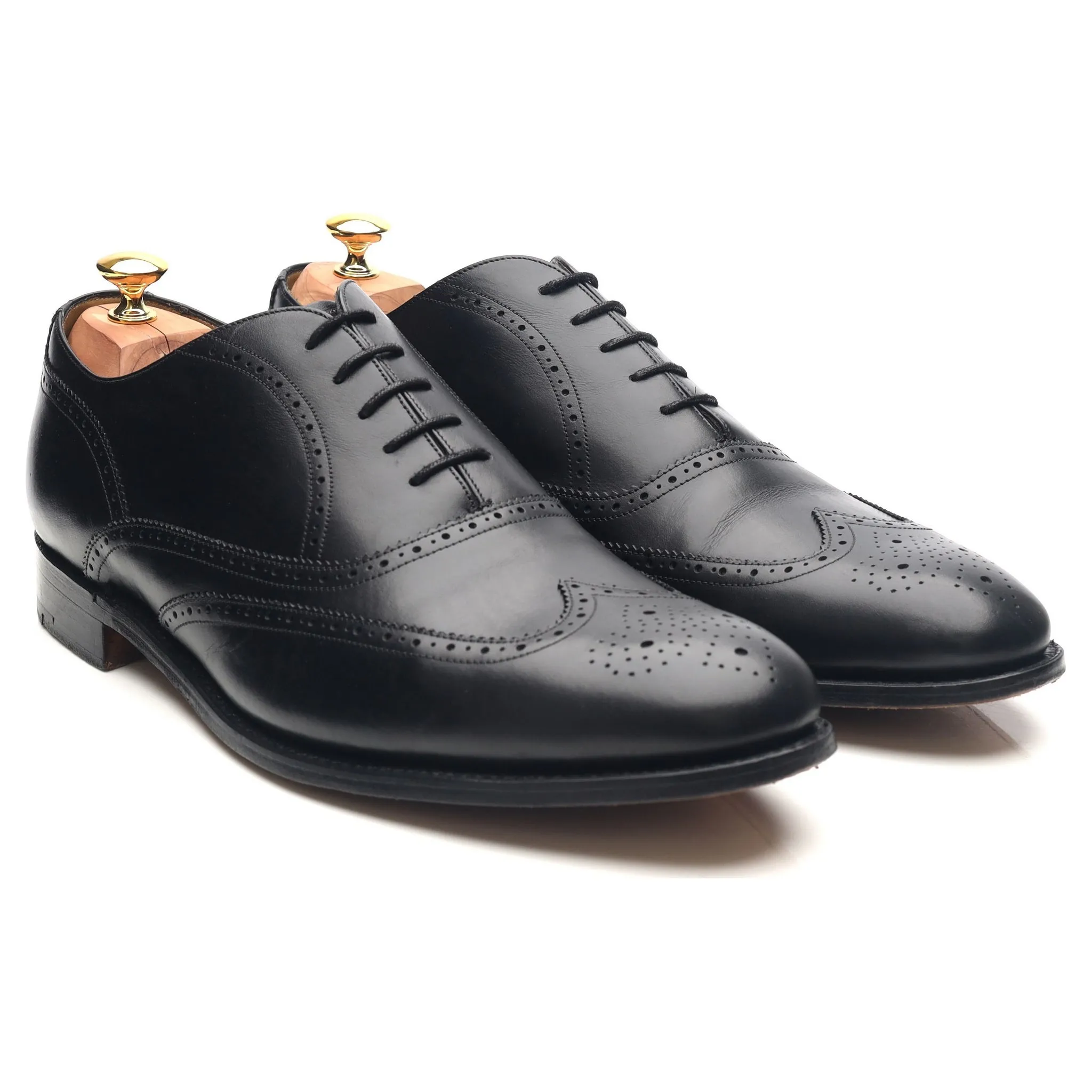 'Newport' Black Leather Brogues UK 12 G