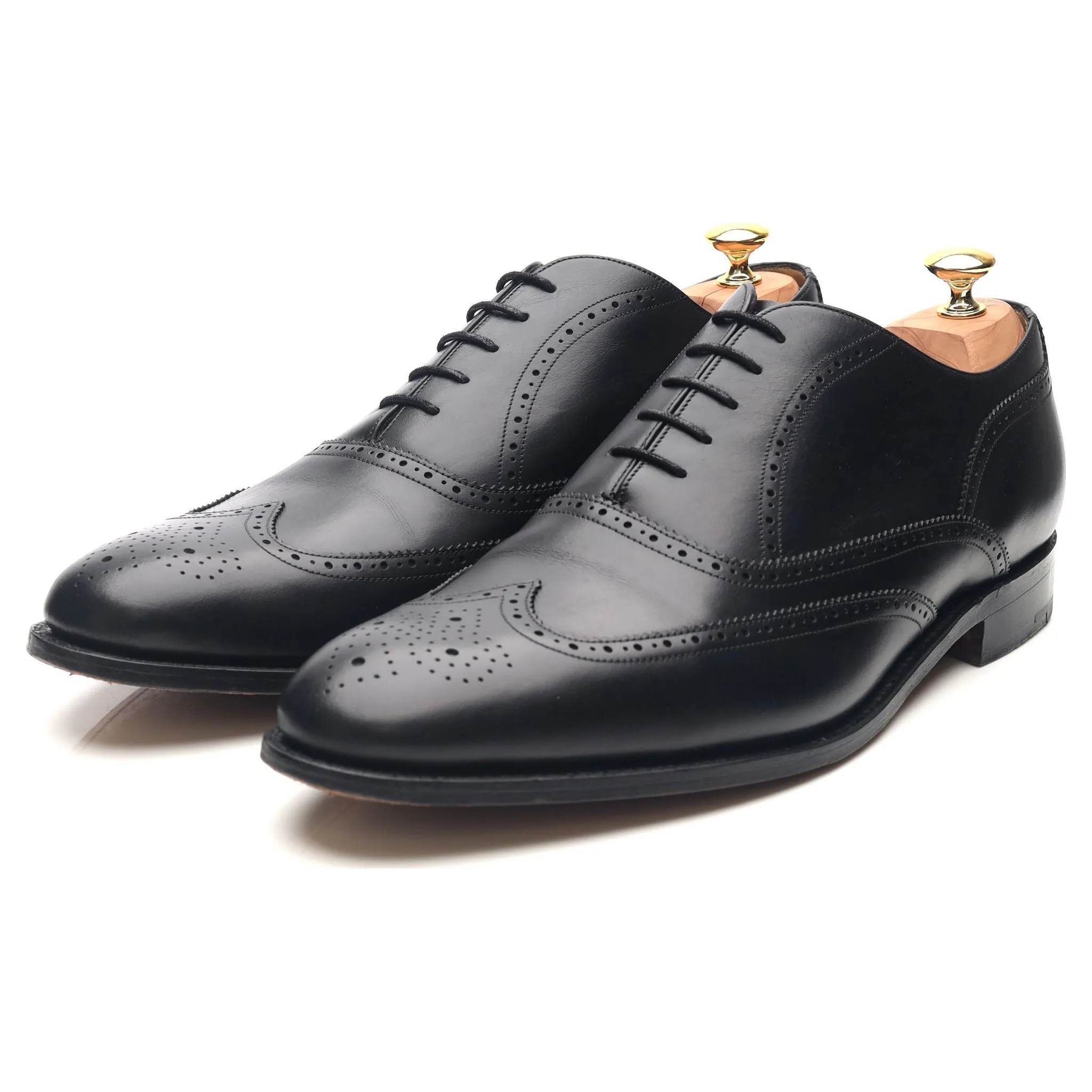 'Newport' Black Leather Brogues UK 12 G