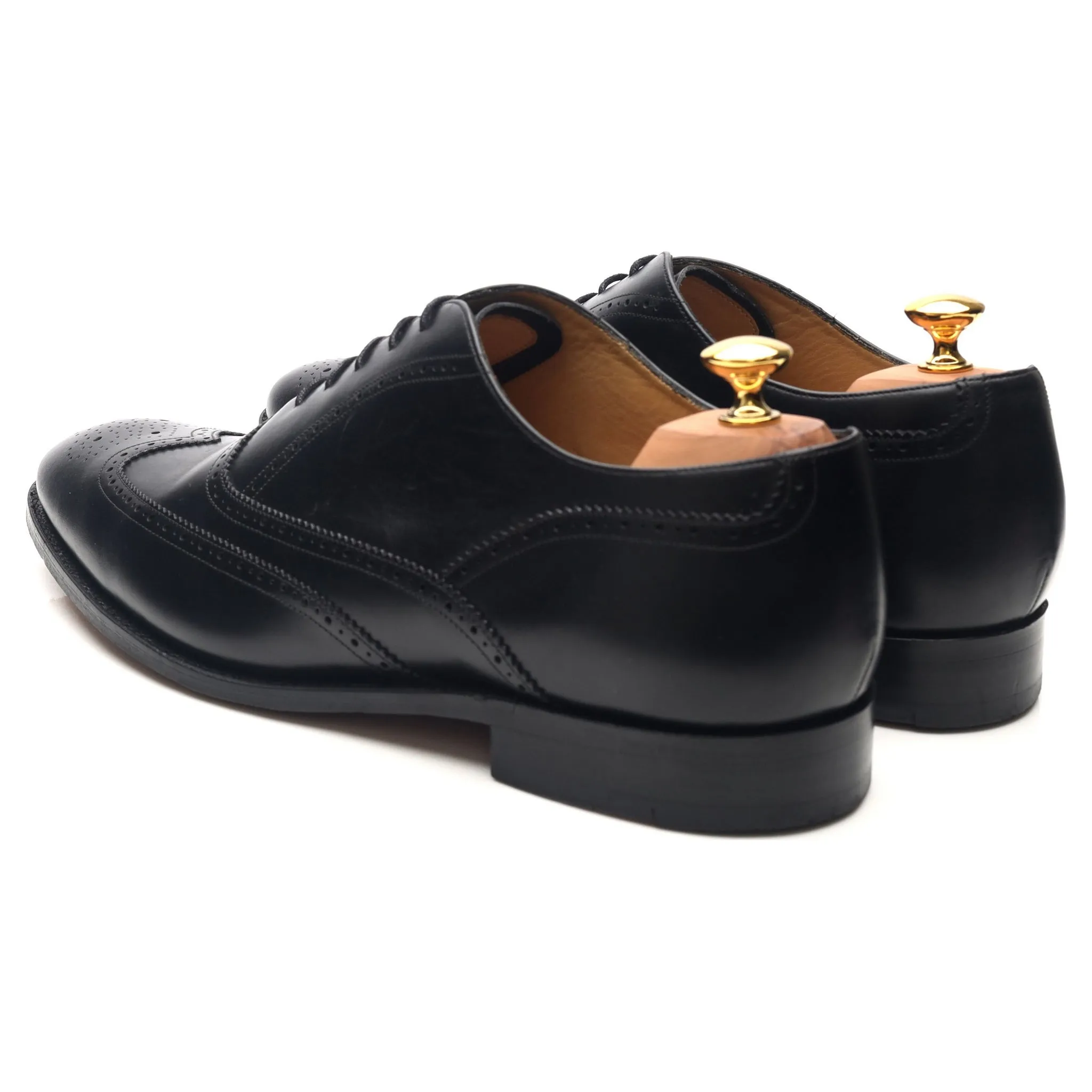 'Newport' Black Leather Brogues UK 12 G