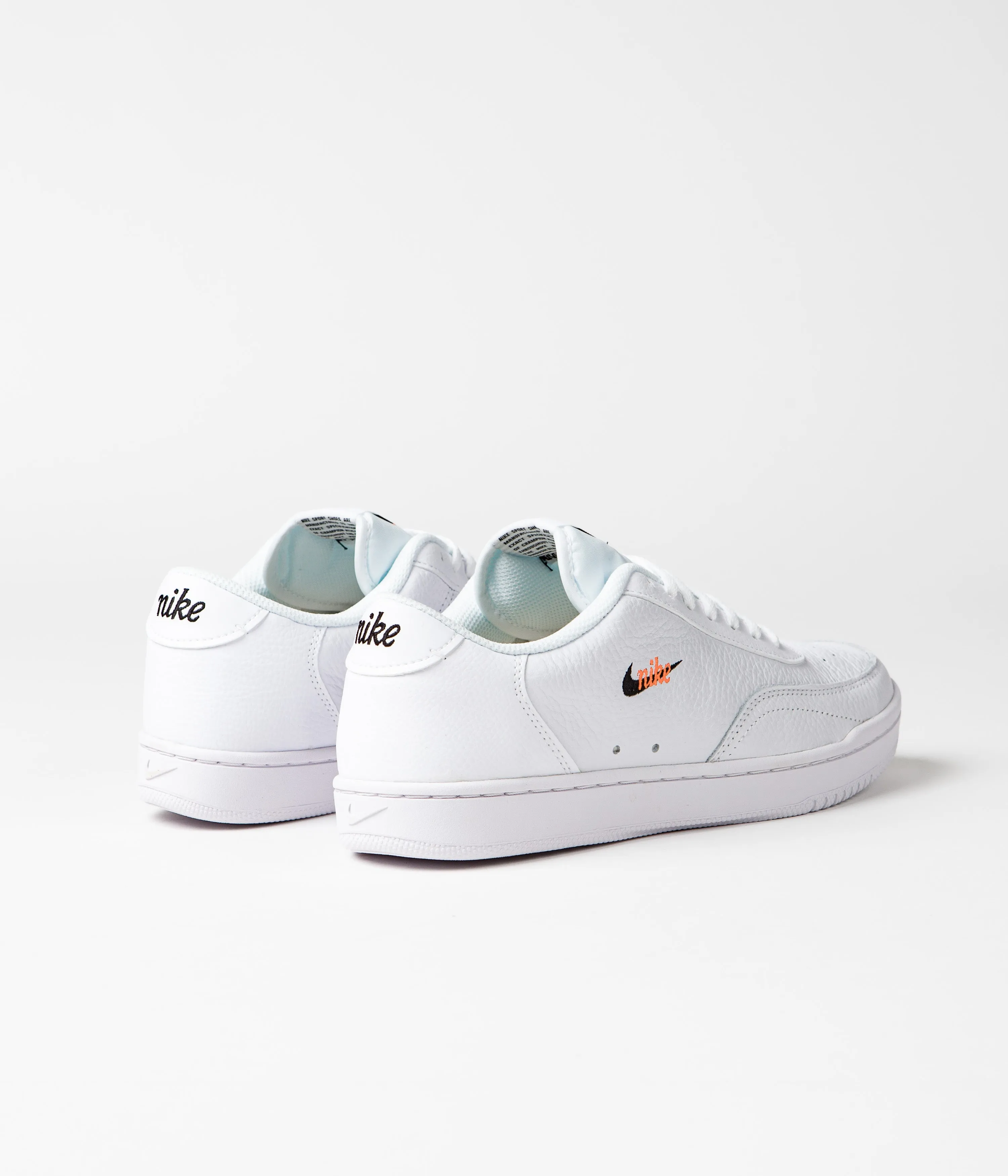 Nike Court Vintage Premium Shoes - White / Black - Total Orange