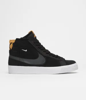 Nike SB Blazer Mid Premium Shoes - Black / Anthracite - Black - White