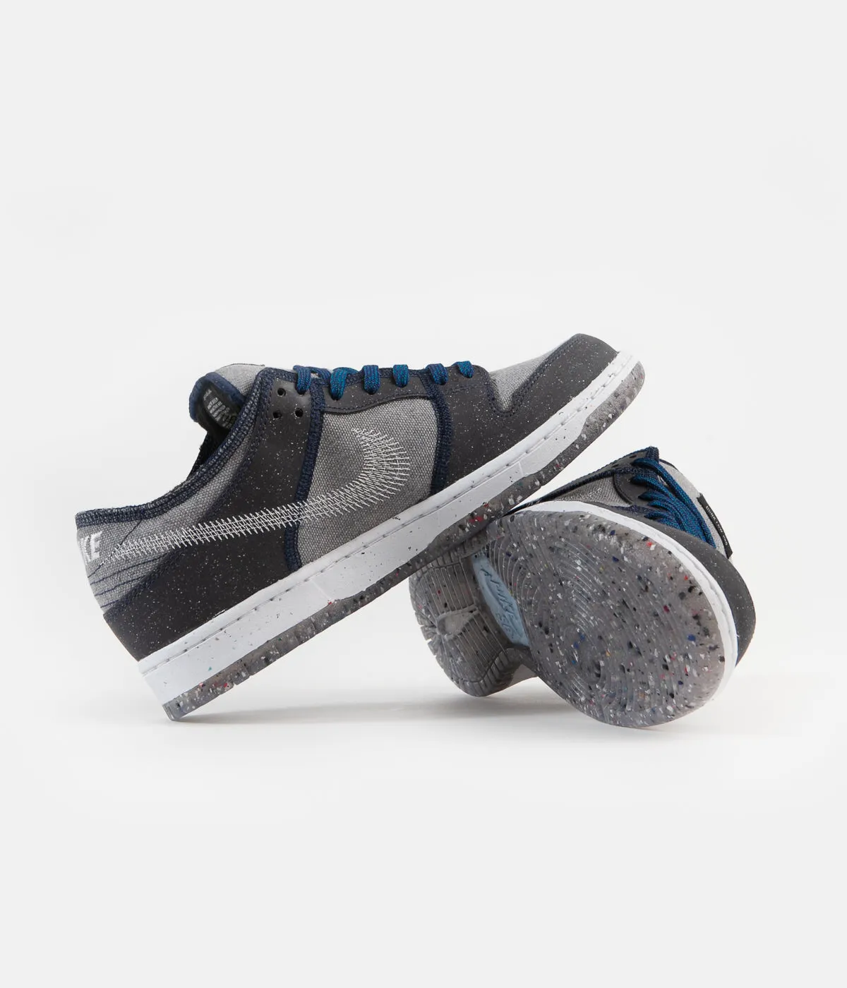 Nike SB Dunk Low Pro E Shoes - Dark Grey / White - Dark Grey - Electric Green