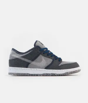 Nike SB Dunk Low Pro E Shoes - Dark Grey / White - Dark Grey - Electric Green