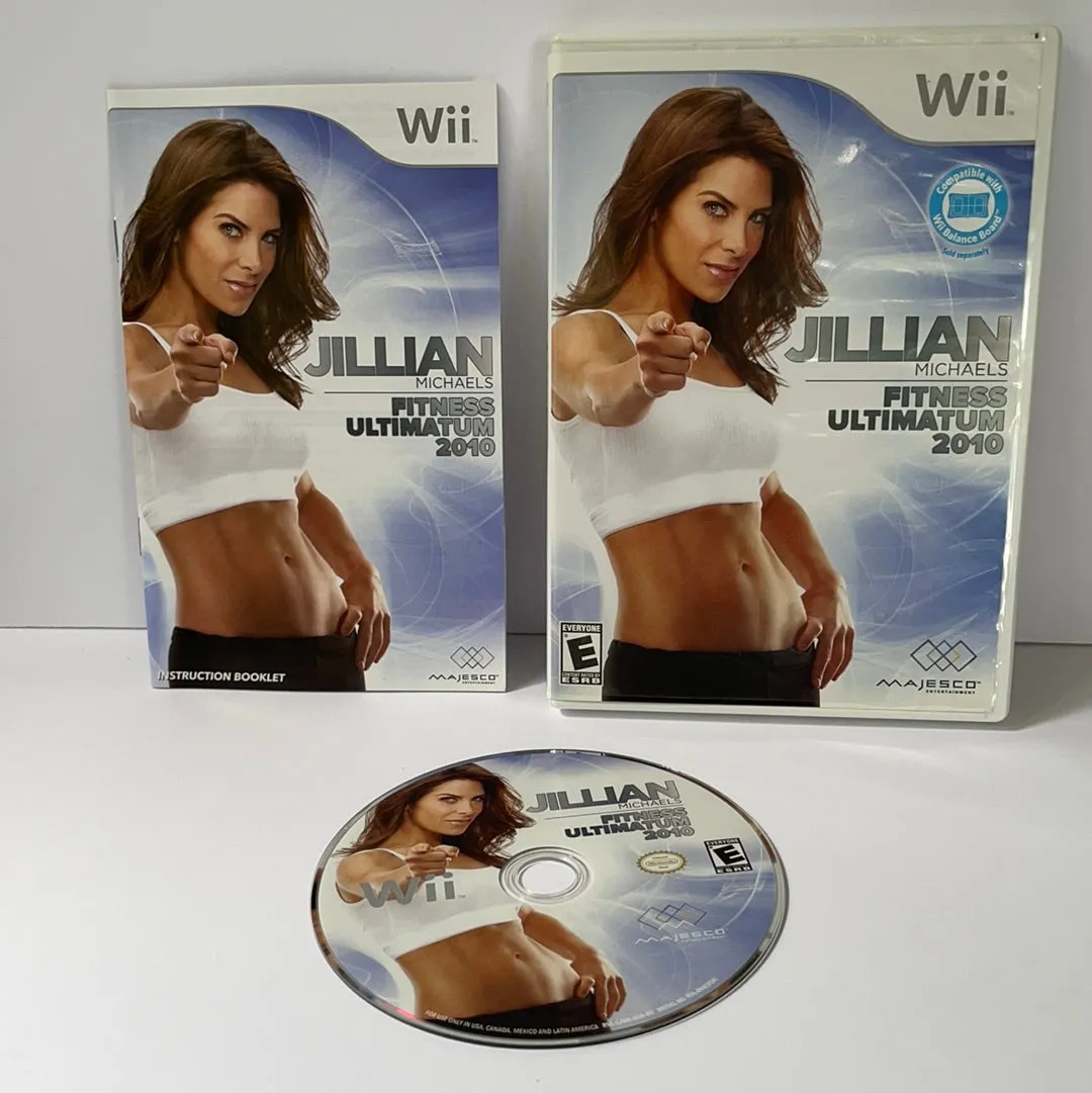 Nintendo Wii Video Game Jillian Michaels Fitness Ultimatum 2010 Case & Manuals