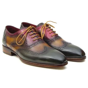 Paul Parkman Men's Three Tone Wingtip Oxfords (ID#PP22F75)