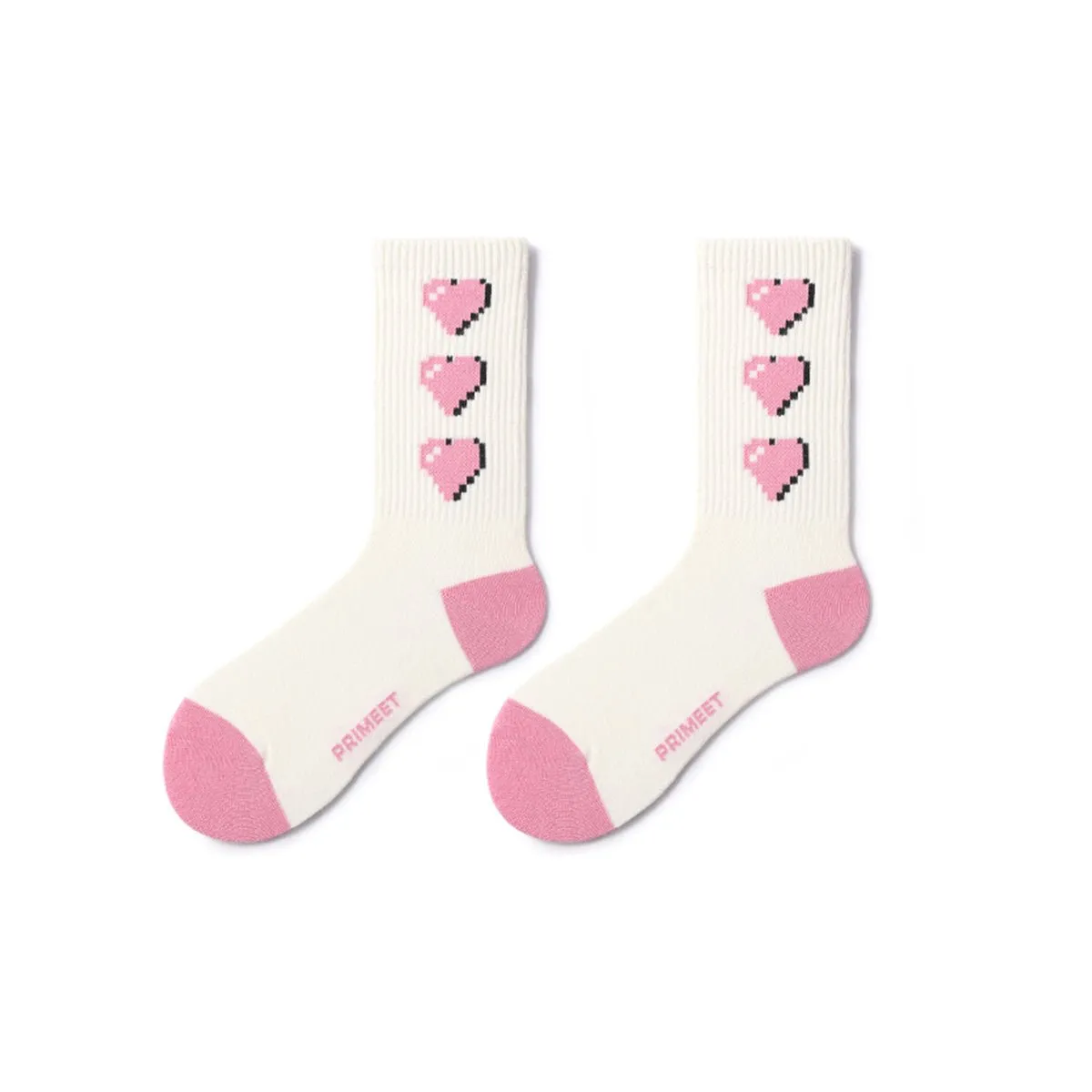 Pink Crush All-season Unisex 5pcs Crew Socks Set