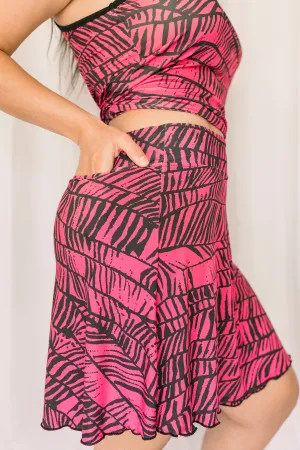 Pink Jungle Flounce Skort